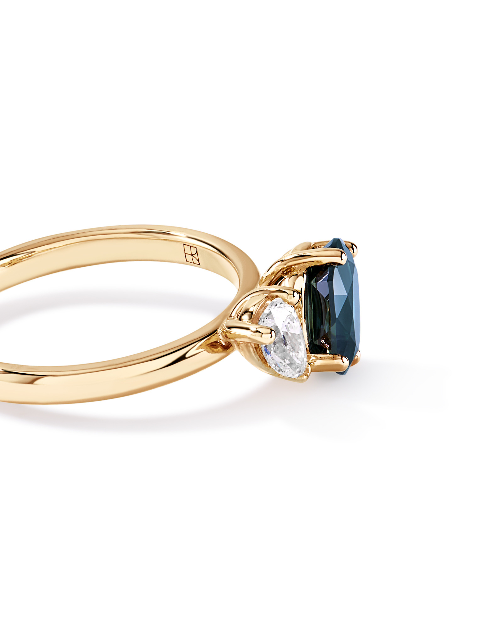 Bague australienne Parti Sapphire & 0,30 carat TW en diamant Toi et moi or jaune 10 carats