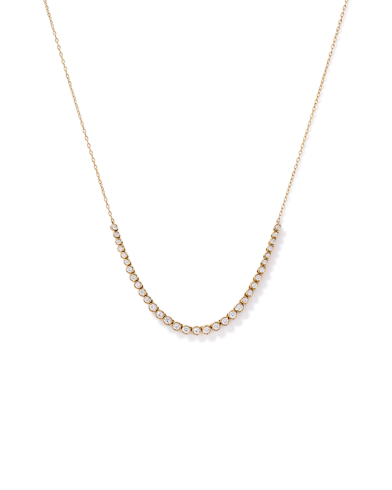 1.00 Carat TW Laboratory-Grown Diamond Tennis Necklace in 10kt Yellow Gold