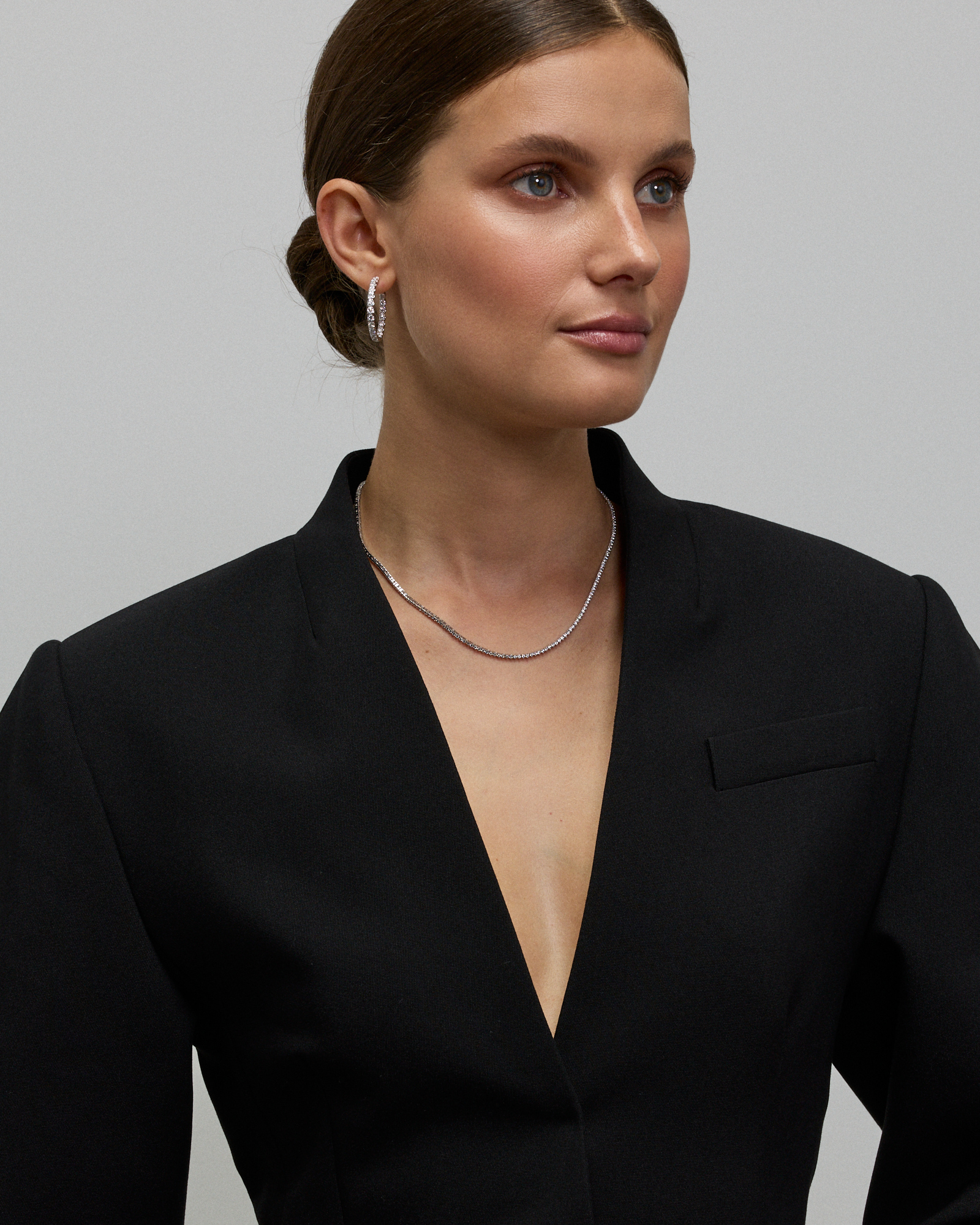 3.00TW Lab Diamond Tennis Necklace in Silver