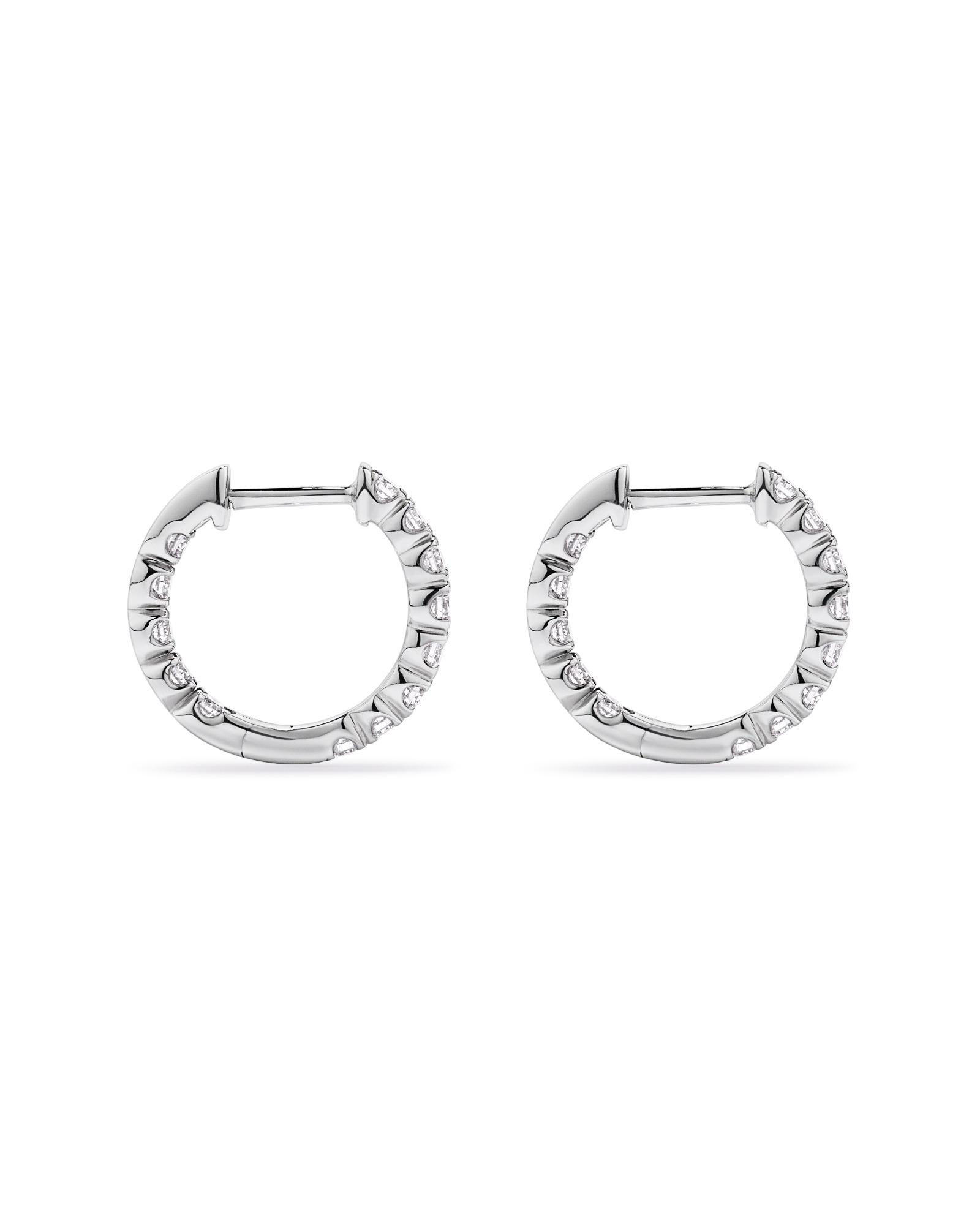 0.50 Carat TW Laboratory-Grown Diamond Hoop Earrings in Sterling Silver