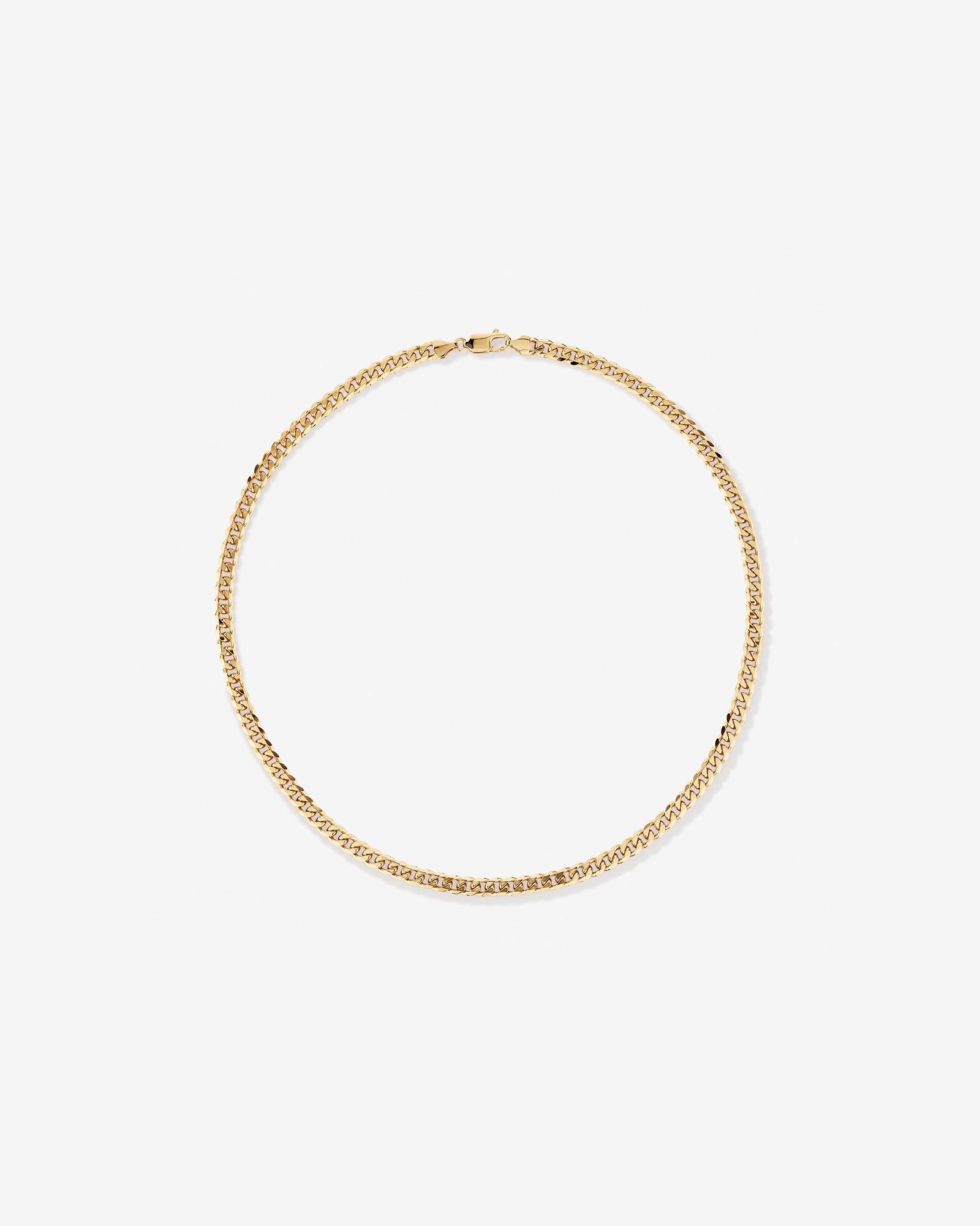 55cm (22") 6.3mm Width Solid Concave Bevelled Curb Chain in 10kt Yellow Gold