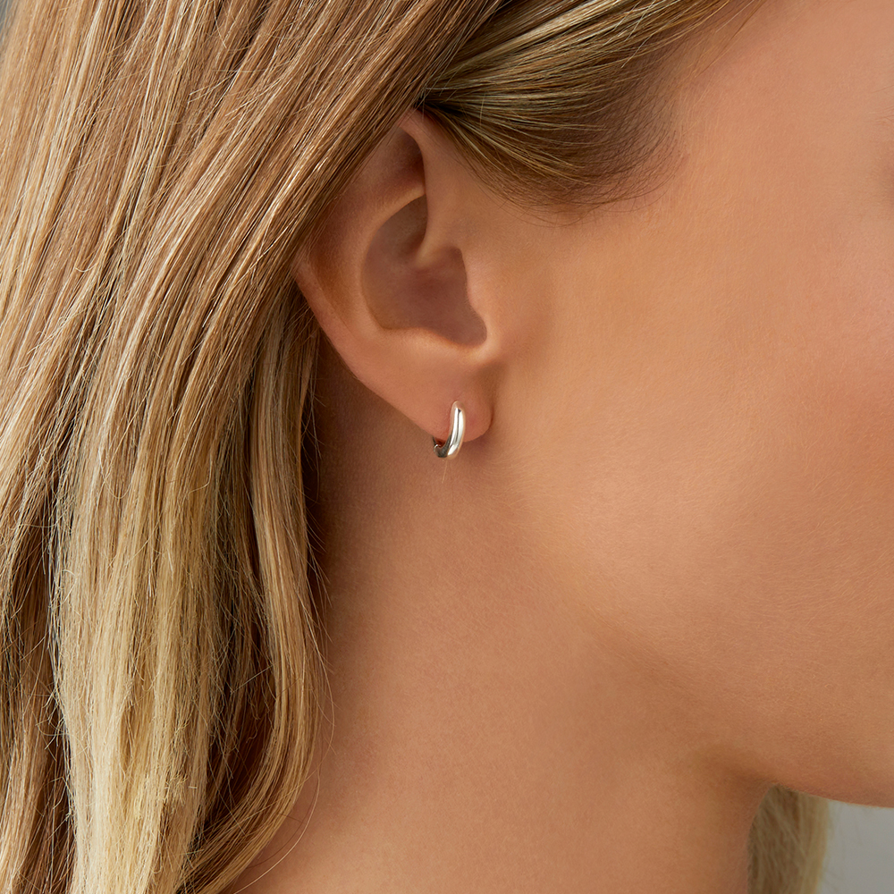 Anneaux courts en argent sterling de 11 mm