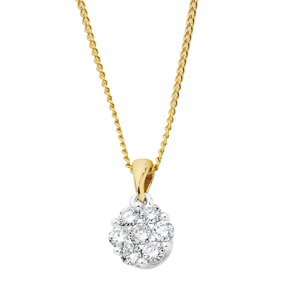 Pendant with 1/2 Carat TW of Diamonds in 10kt Yellow & White Gold