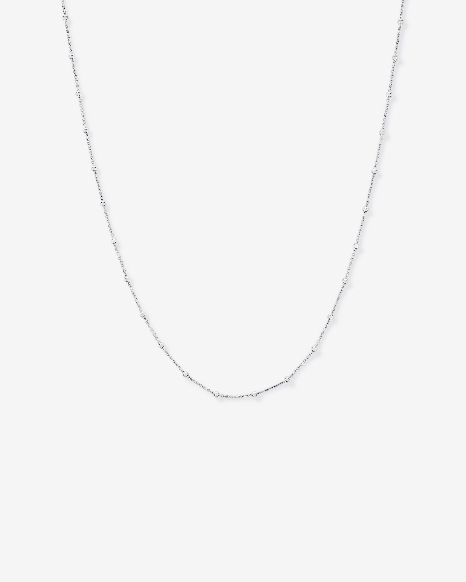 50cm (20") 1.25mm Width Diamond Cut Bead Chain in Sterling Silver