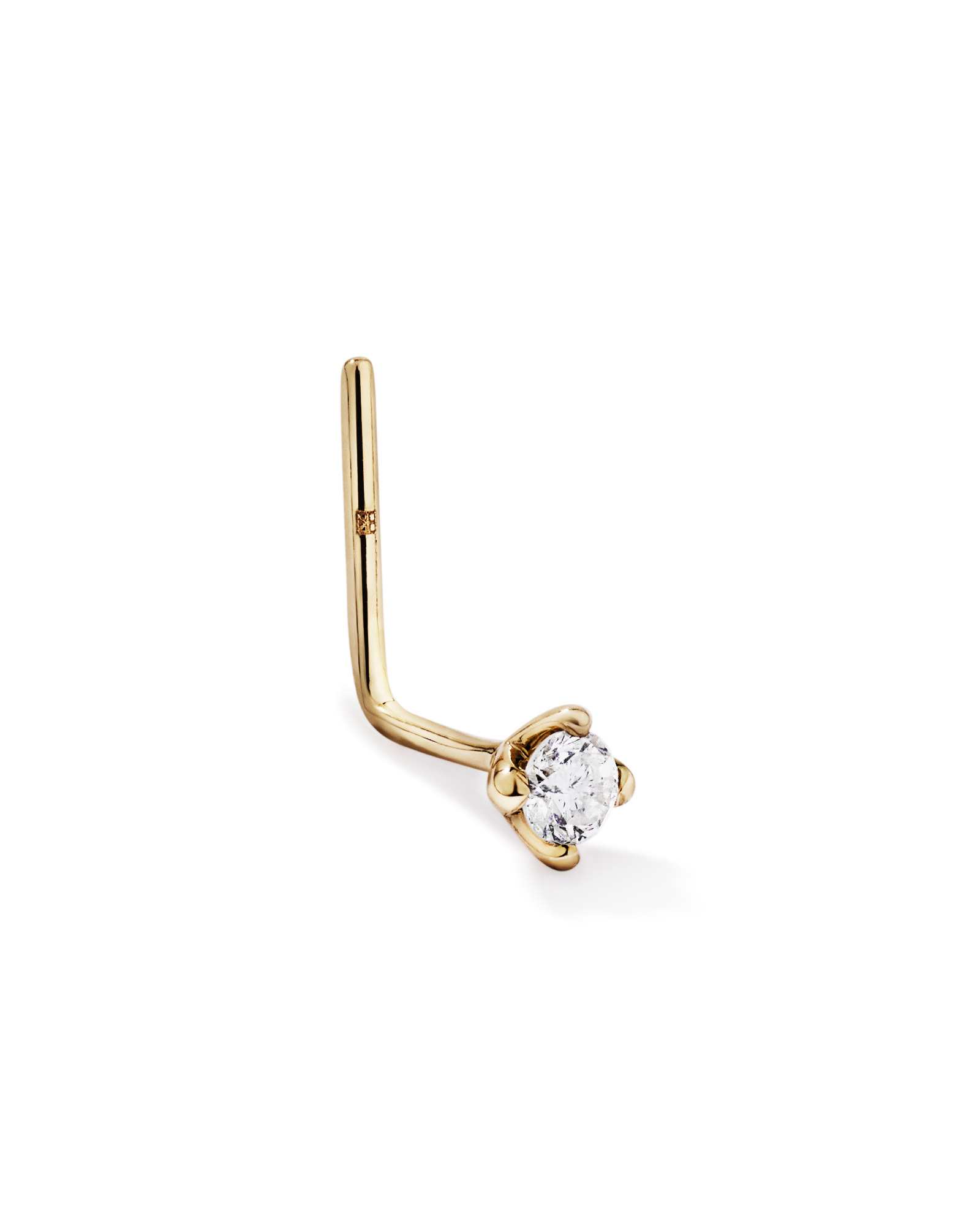 Clou de nez avec diamant 0,03 carat TW en or jaune 10 kt