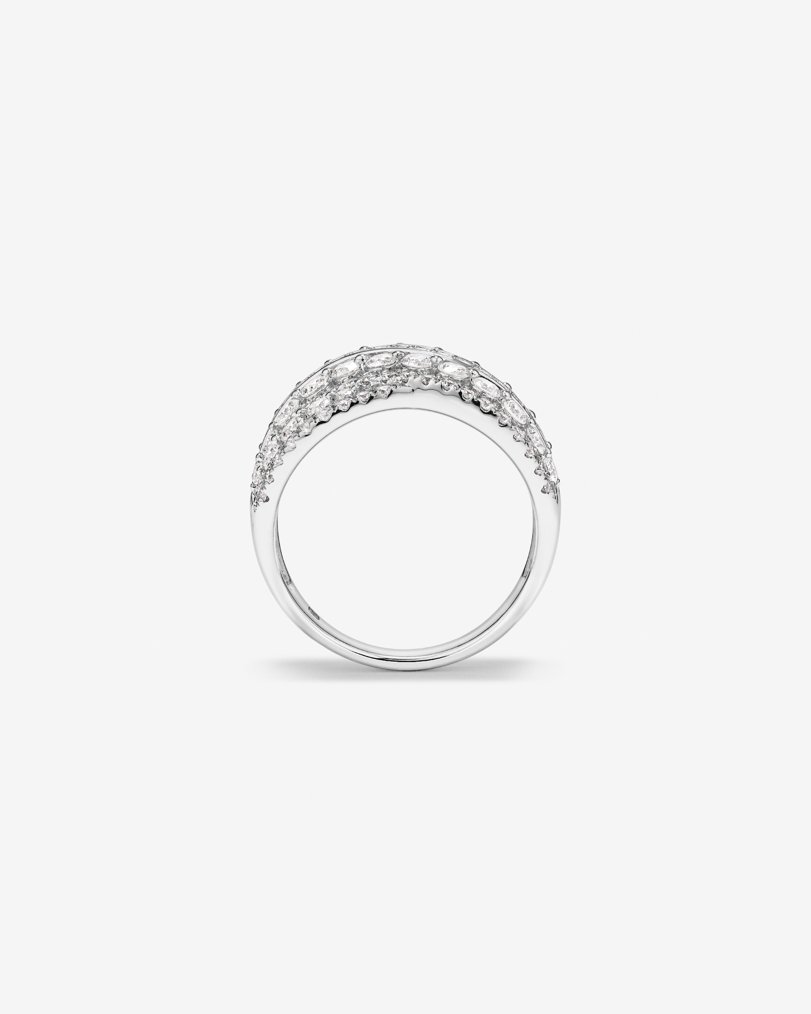 2.00 Carat TDW Laboratory-Grown Diamond Crossover Ring in 10kt White Gold