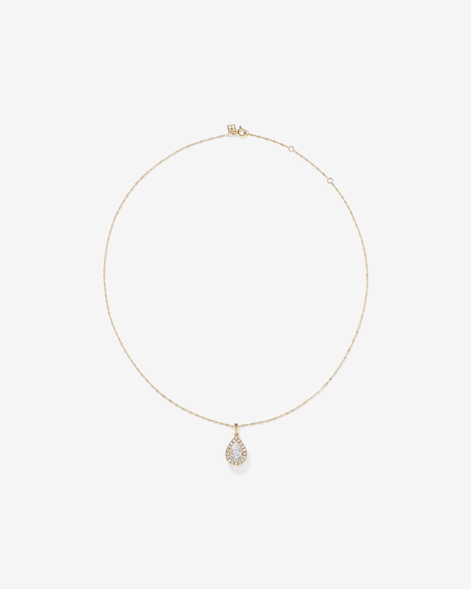 Lume Lab Pear Pendant with 1.00 Carat TW of Laboratory-Grown Diamonds in 10kt White Gold