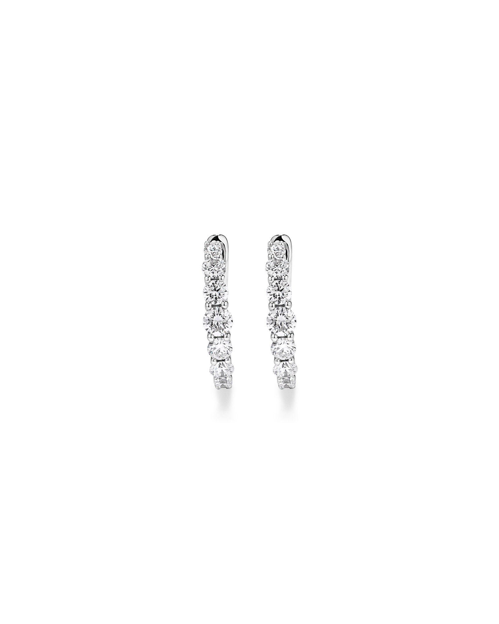 0.50TW Lab Diamond Huggies in Silver