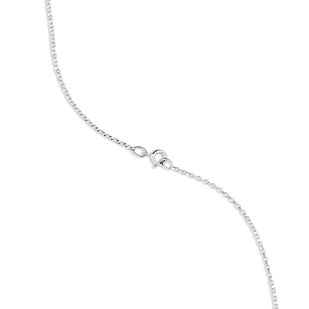 J' Initial necklace with 0.10 Carat TW of Diamonds in 10kt White Gold