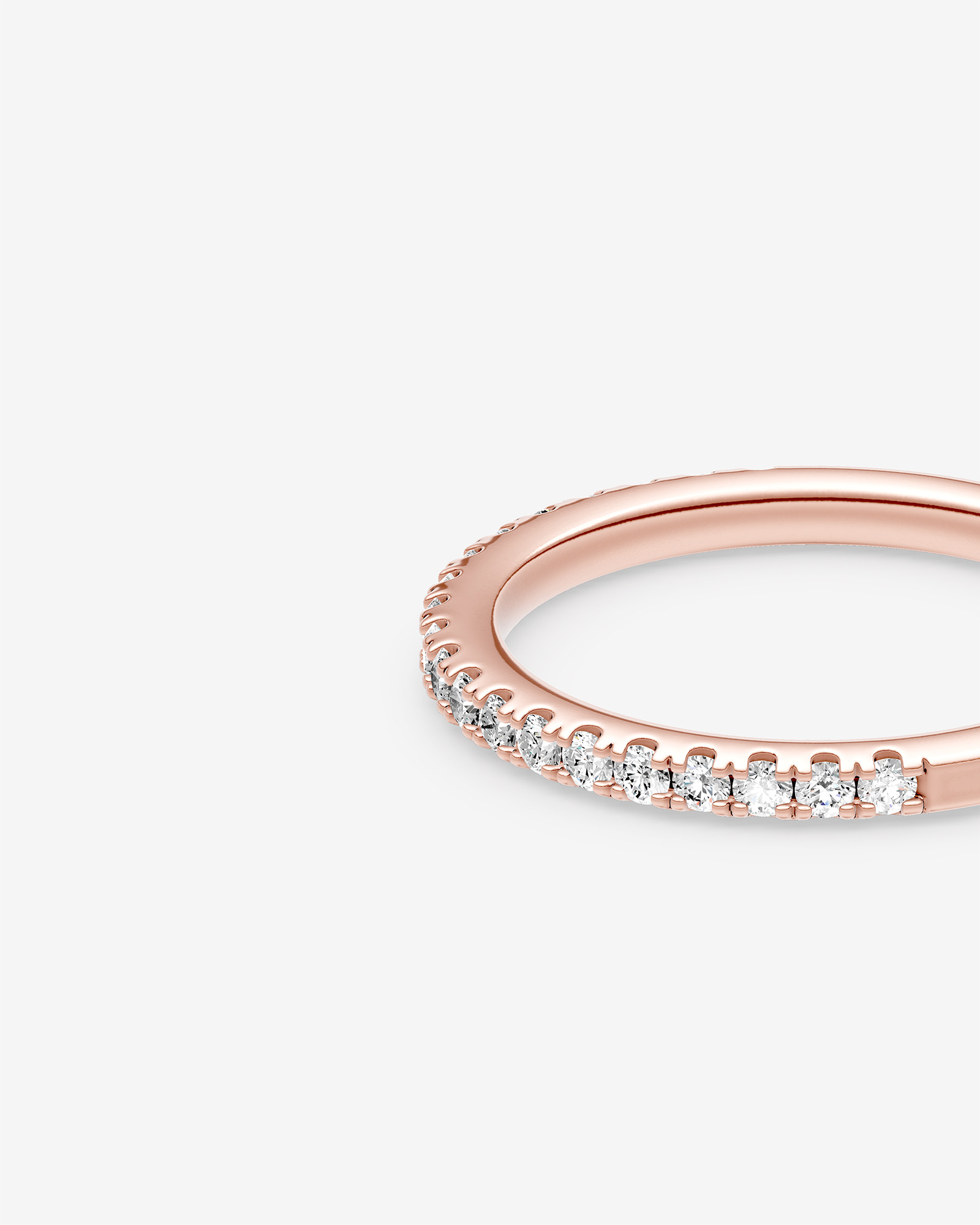 Wedding Band with 0.34 Carat TW of Diamonds in 14kt Rose Gold
