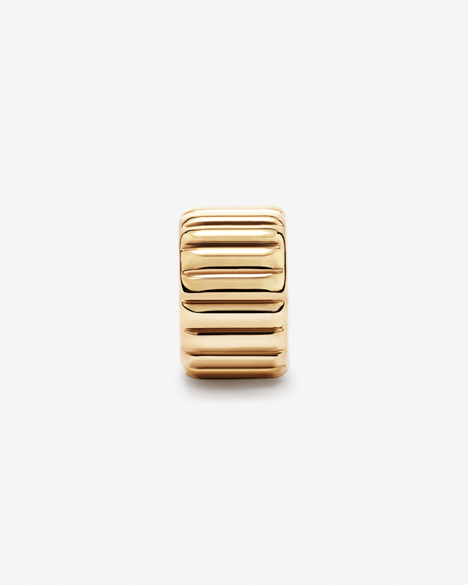 Ribbed Pendant Spacer in 18kt Gold Vermeil