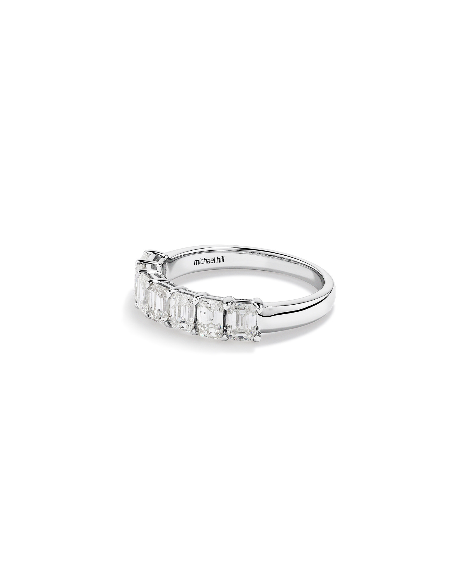 7 Stone Claw Wedding Ring with 1.61 Carat TW of Diamonds in 14kt White Gold