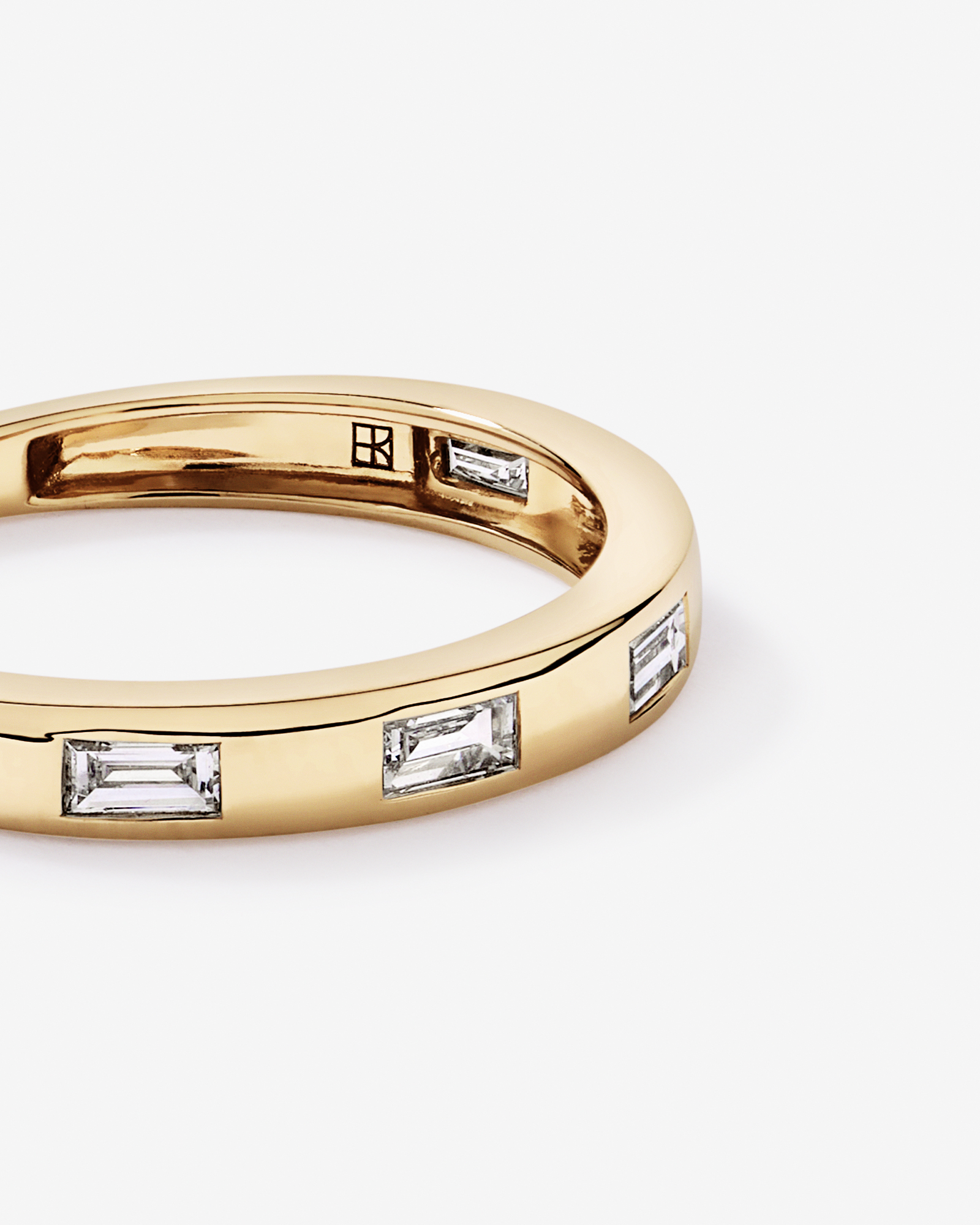 0.22TW Baguette Laboratory-Grown Diamond Wedding Band in 14kt Yellow Gold