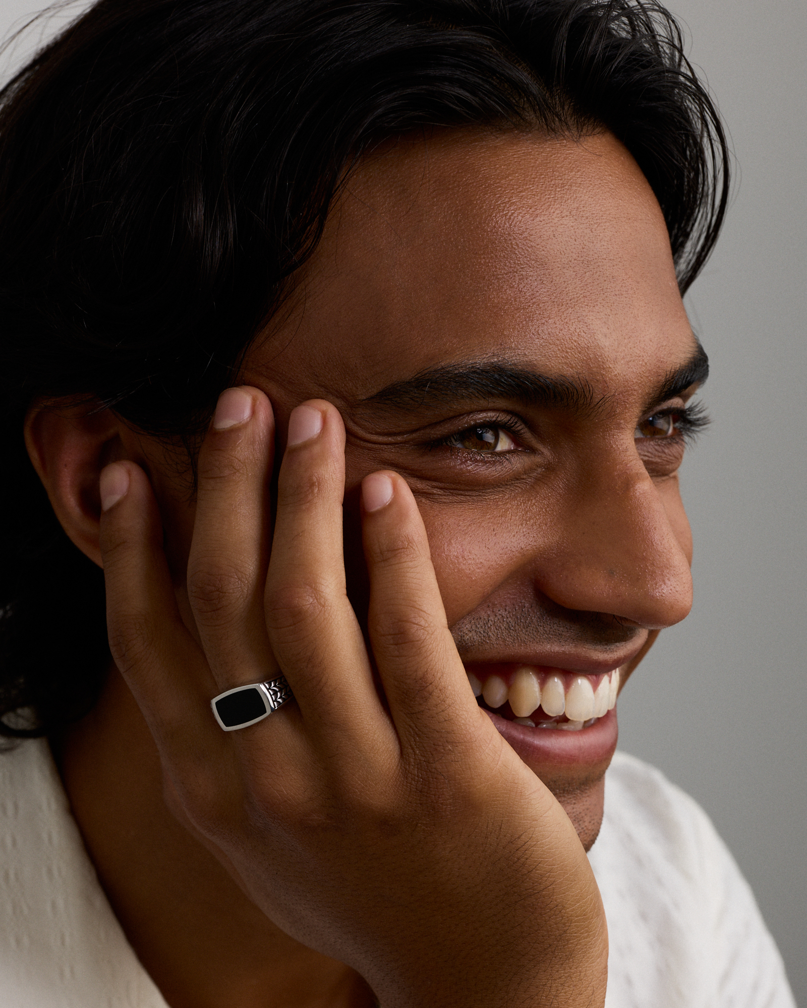 Black Onyx Signet Ring in Sterling Silver