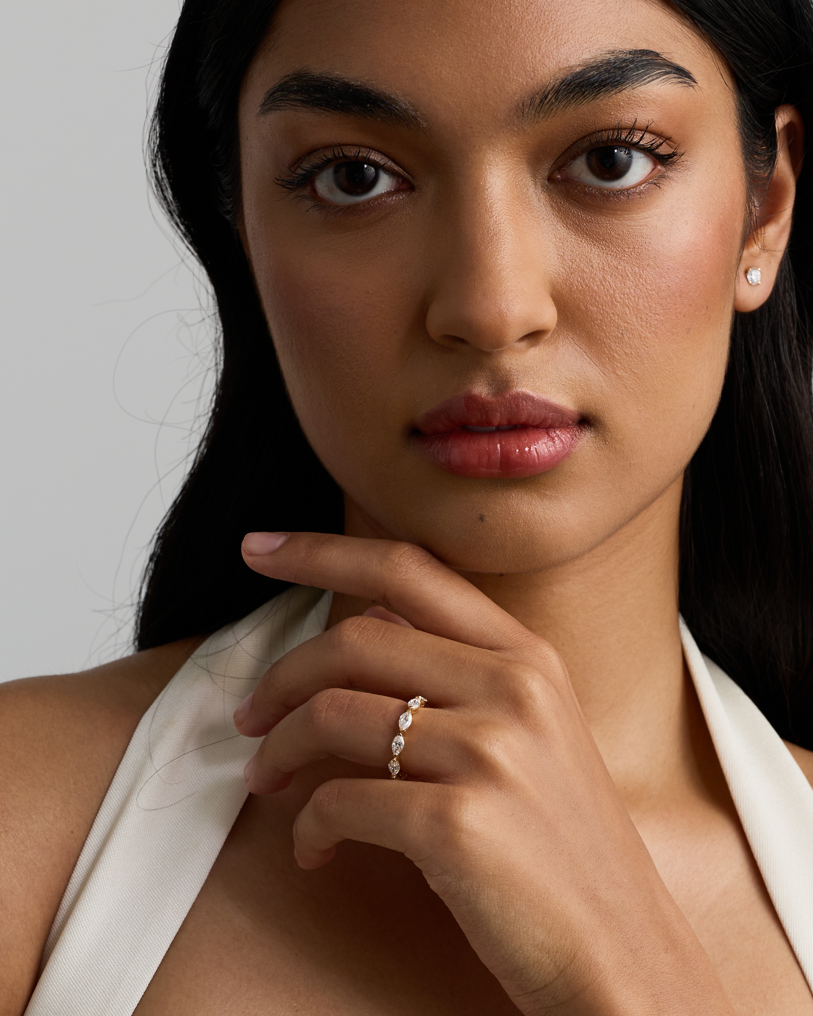 1.40 Carat TW East-West Marquise Laboratory-Grown Diamond Wedding Ring 14kt Yellow Gold