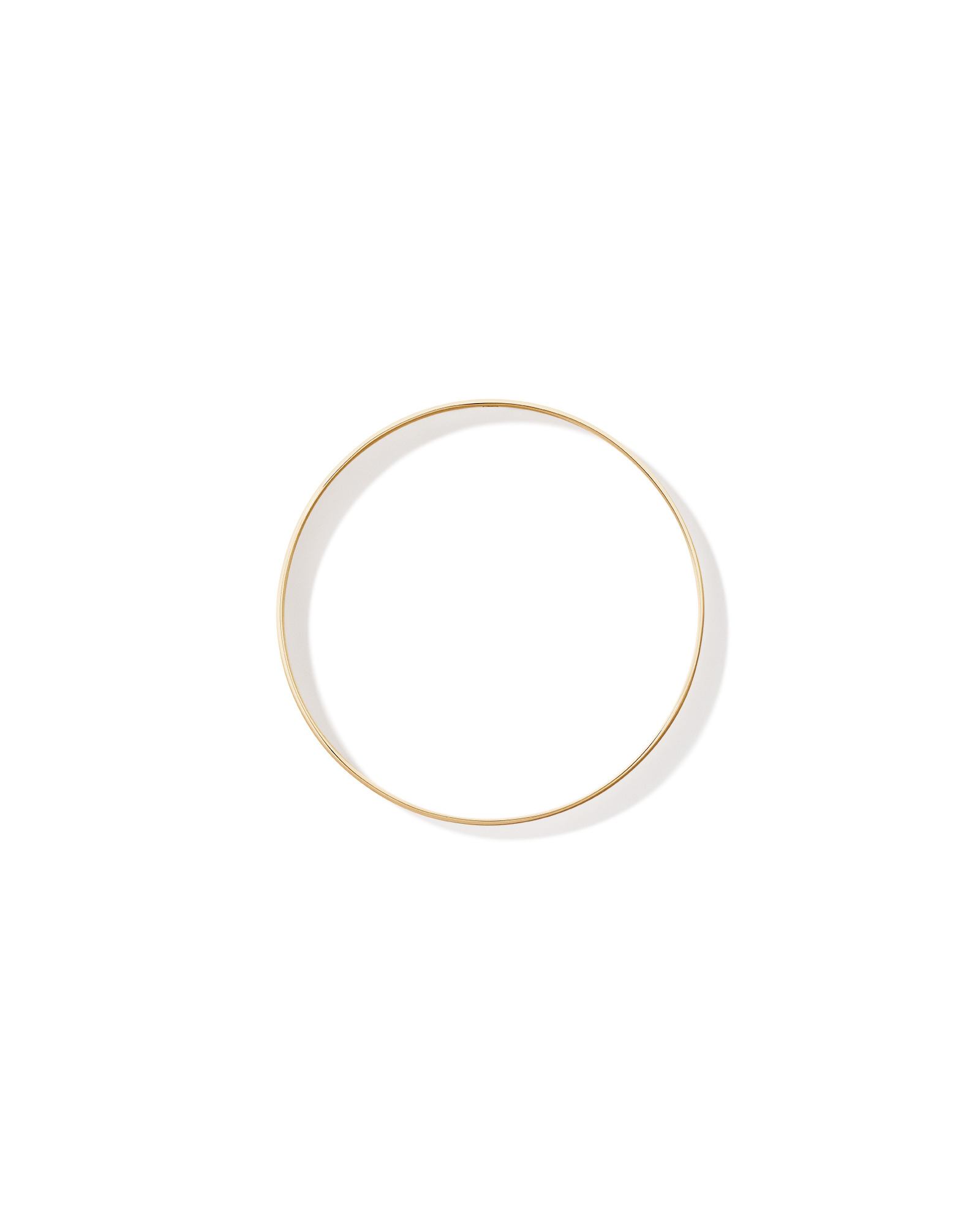 65mm (2.5") 7.3mm Width Solid Round Bangle in 10kt Yellow Gold