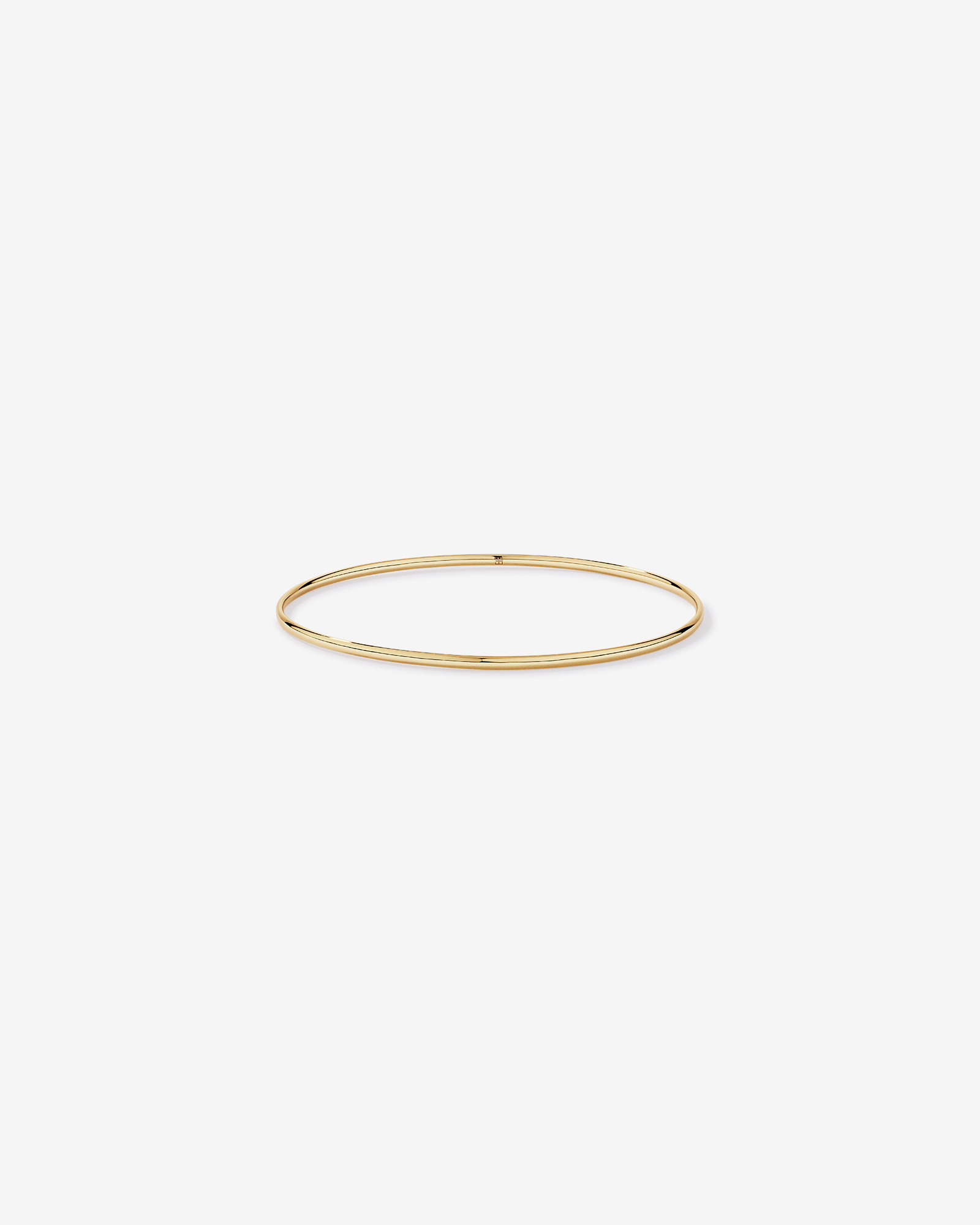 Slim Round Bangle in 10kt Yellow Gold
