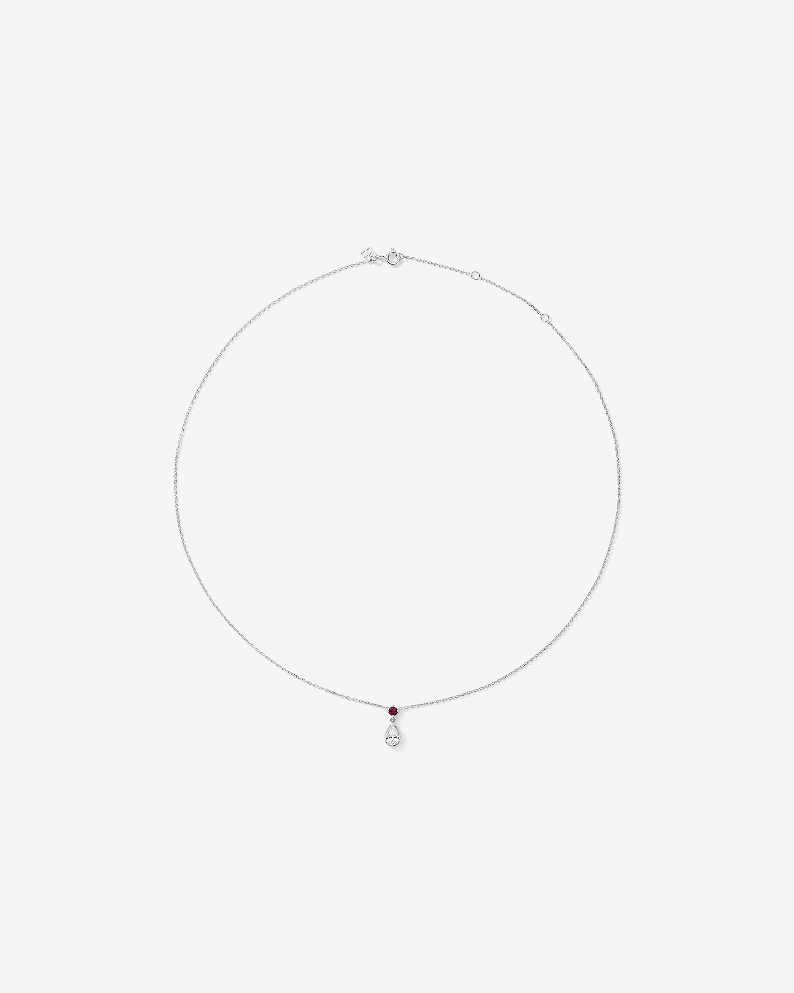 Ensemble cadeau 0,74 ct TDW avec rubis créés en argent