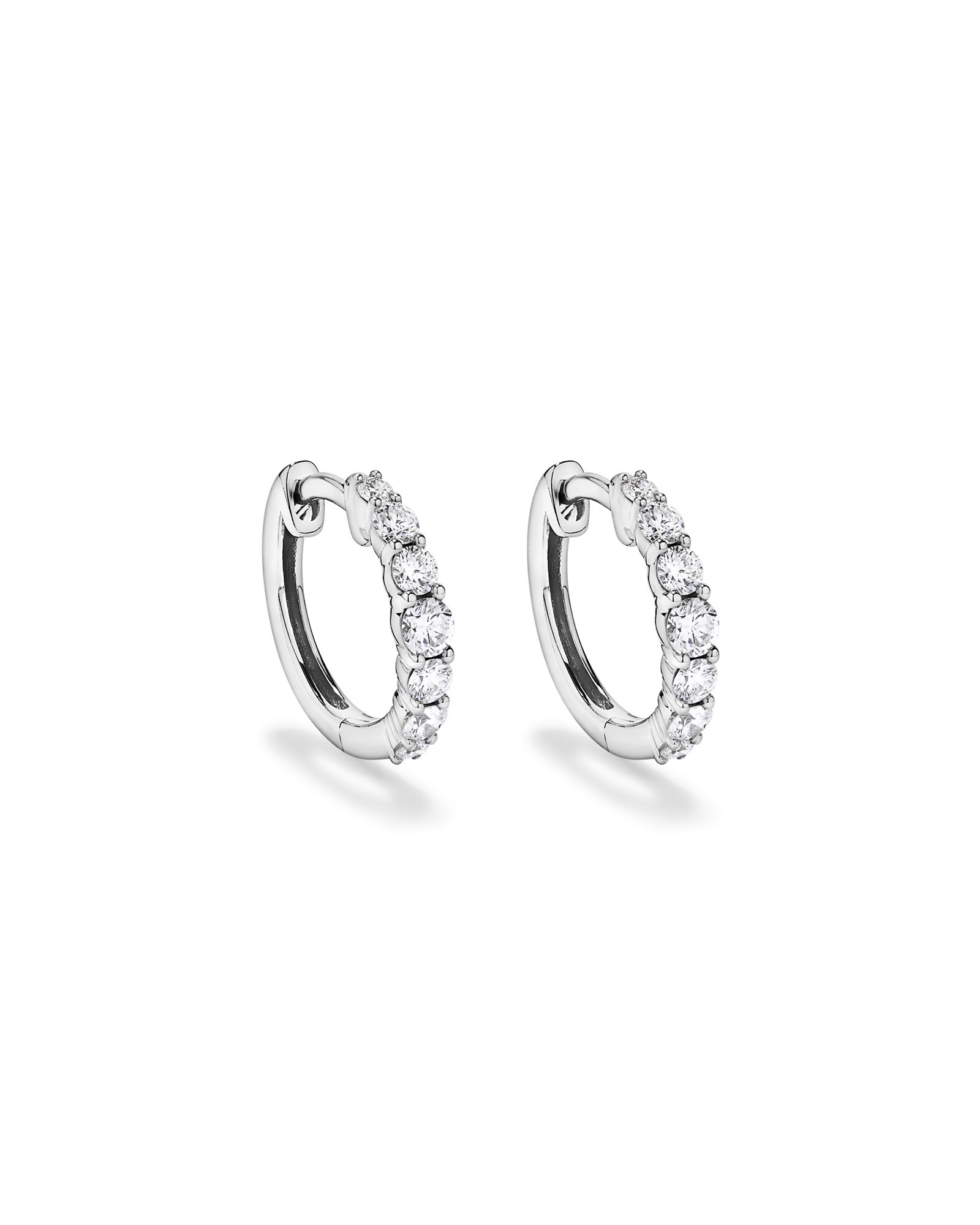 0.50TW Lab Diamond Huggies in Silver