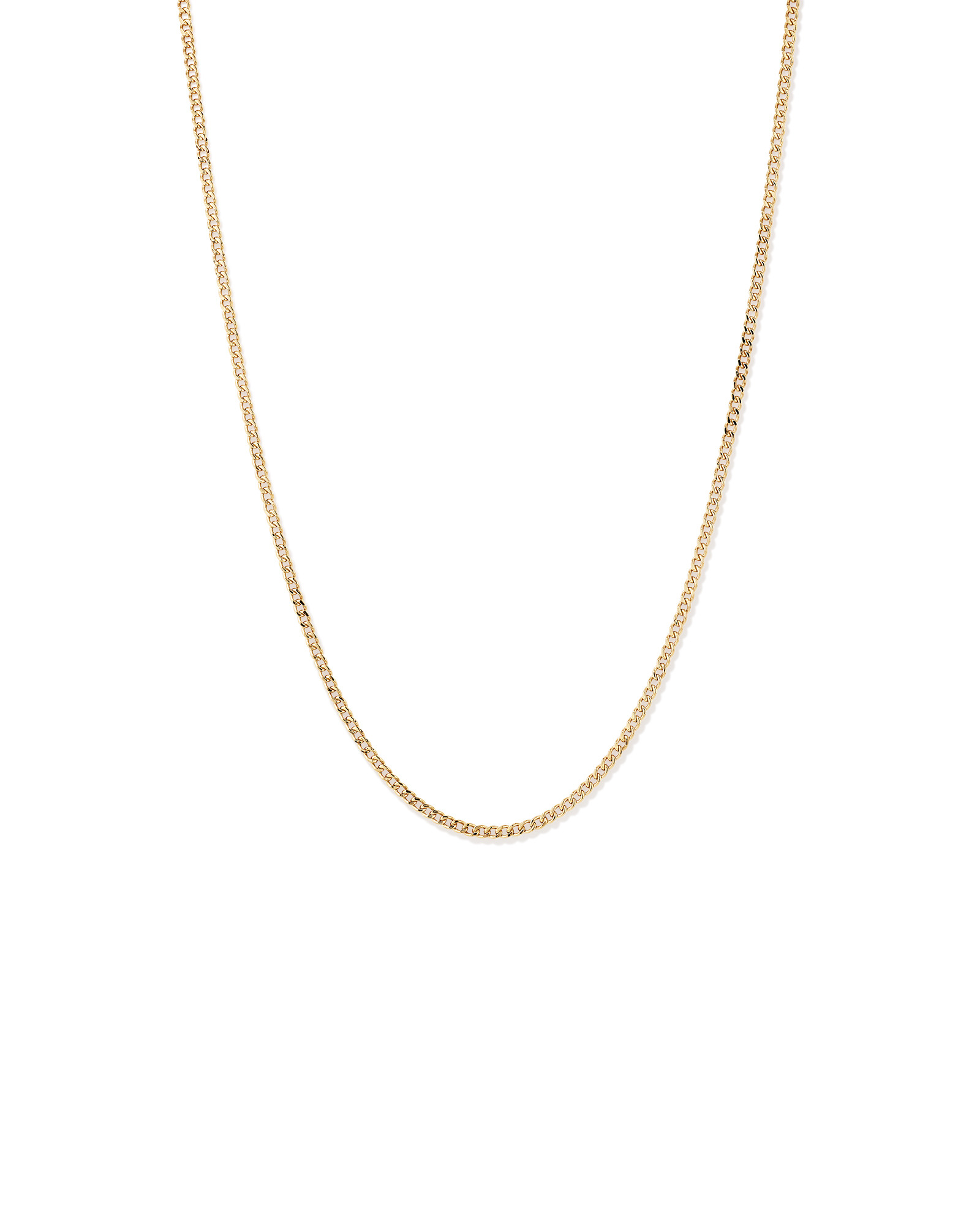 50cm (20") 2.95mm Width Semi Solid Diamond Cut Curb Chain in 10kt Yellow Gold