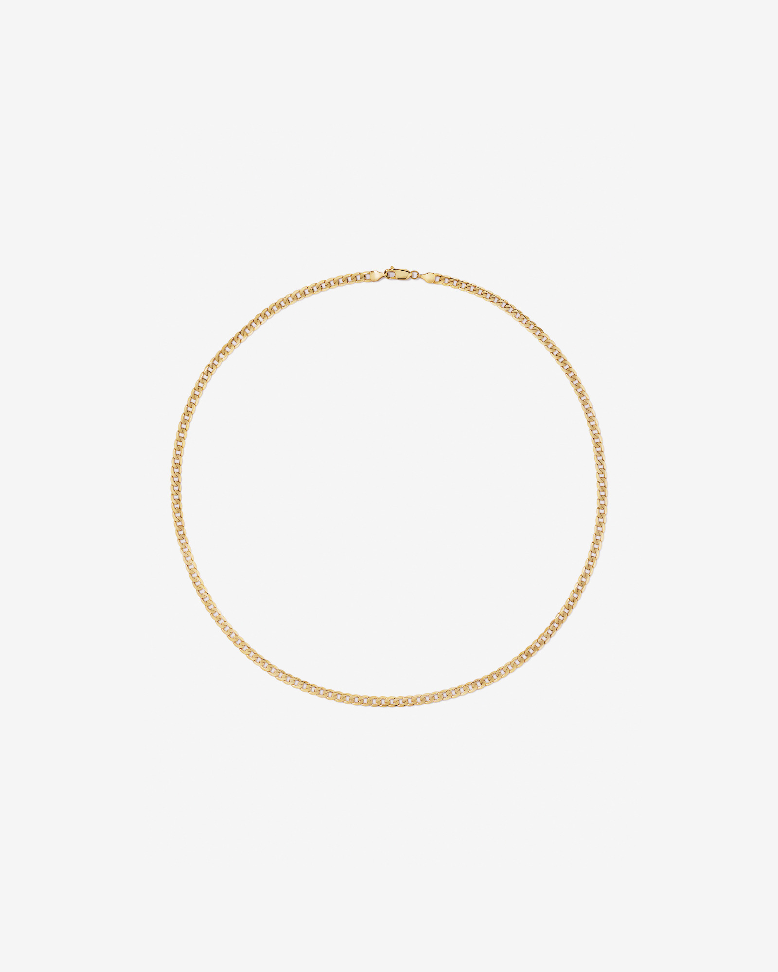 50cm (22") 4.5mm-5mm Width Curb Chain in 10kt Yellow Gold