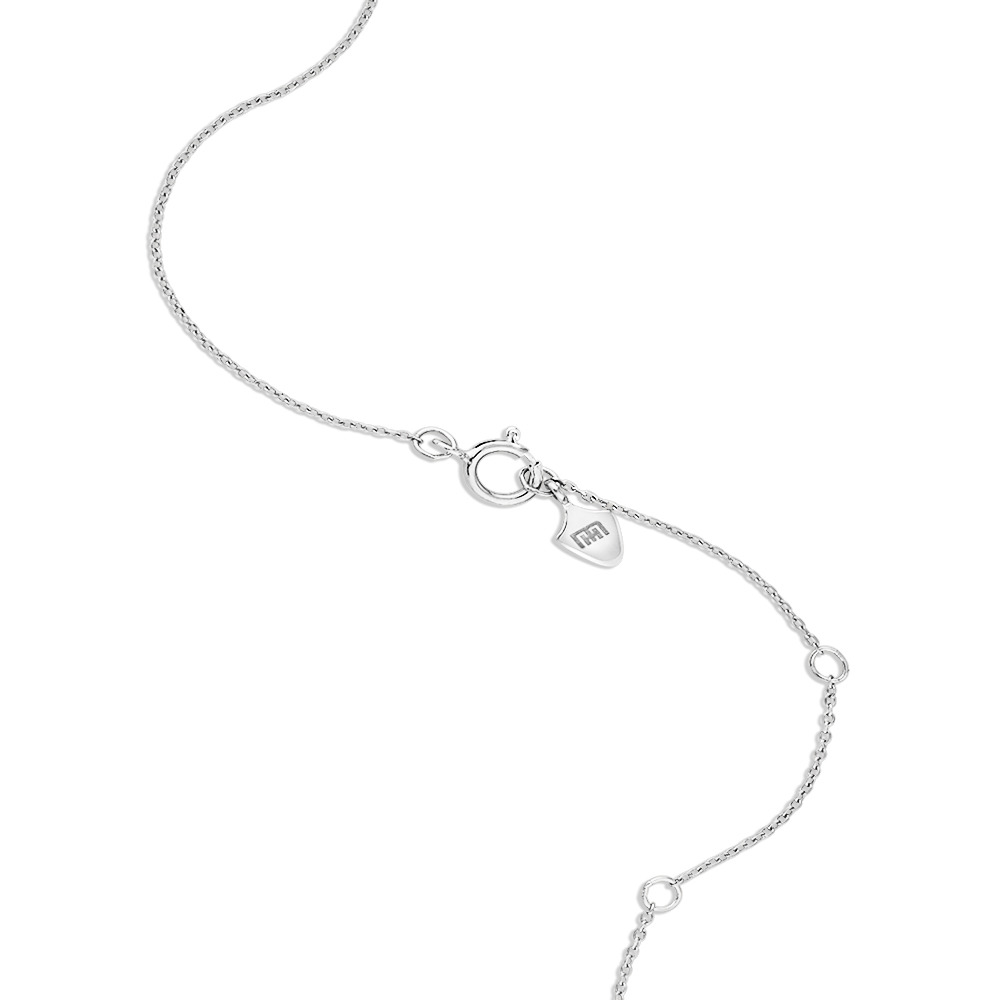 Fine Pave Diamond Heart Pendant Necklace in Sterling Silver