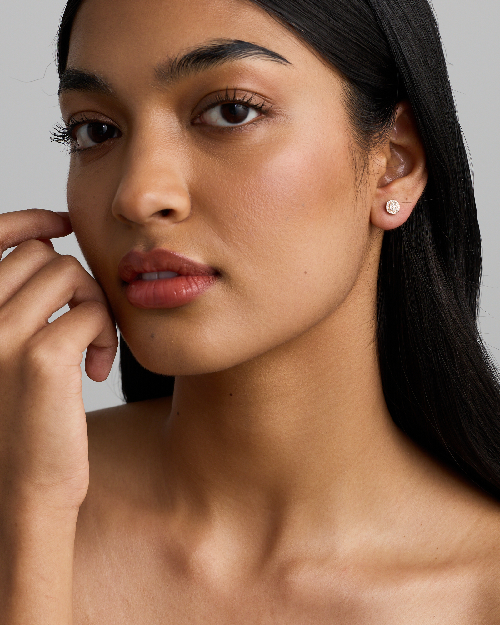 0.25 Carat TW Diamond Round Cluster Stud Earrings in 10kt Yellow Gold