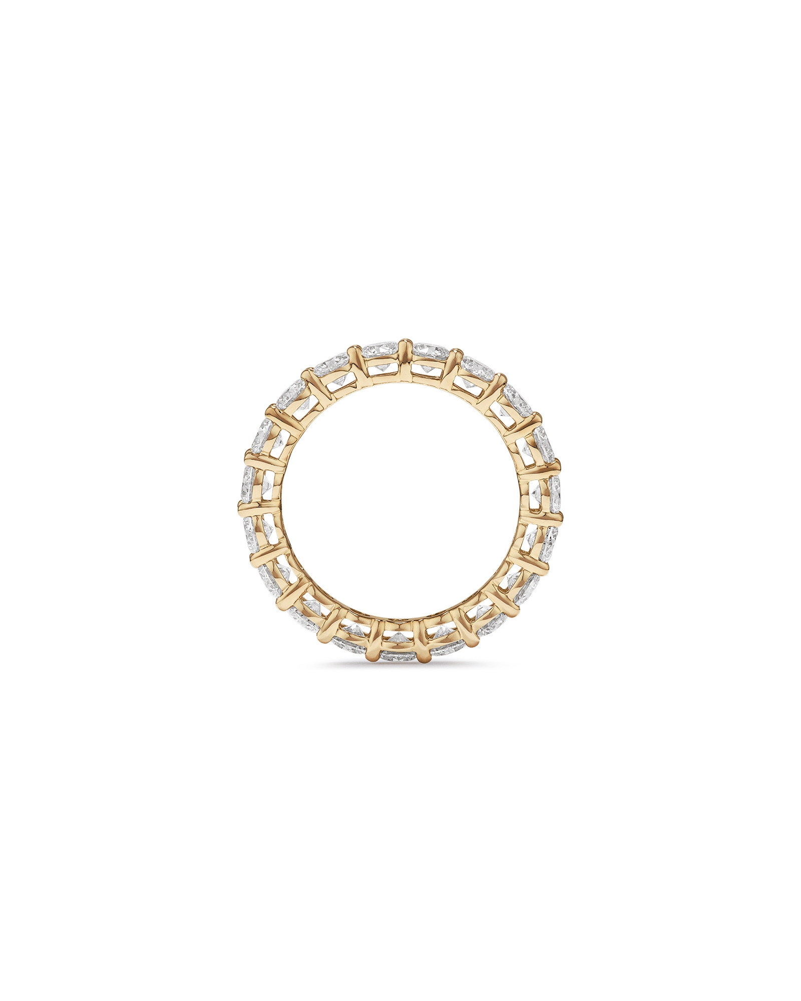 3.00 Carat TW Round Brilliant Laboratory-Grown Diamond Eternity Ring in 14kt Yellow Gold