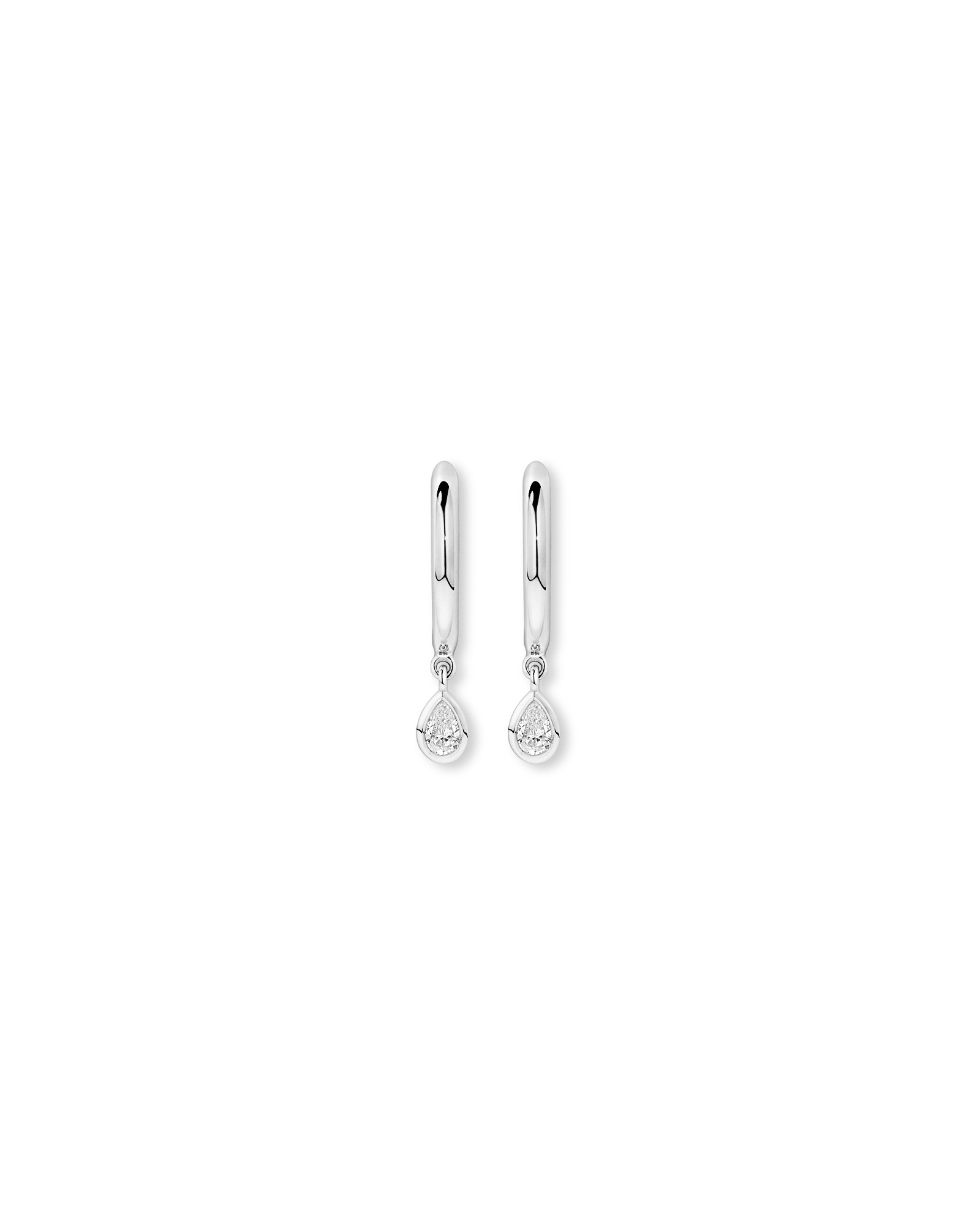 Coffret à lunettes en poire en diamant cultivé en laboratoire 0,25 carat TW en argent sterling