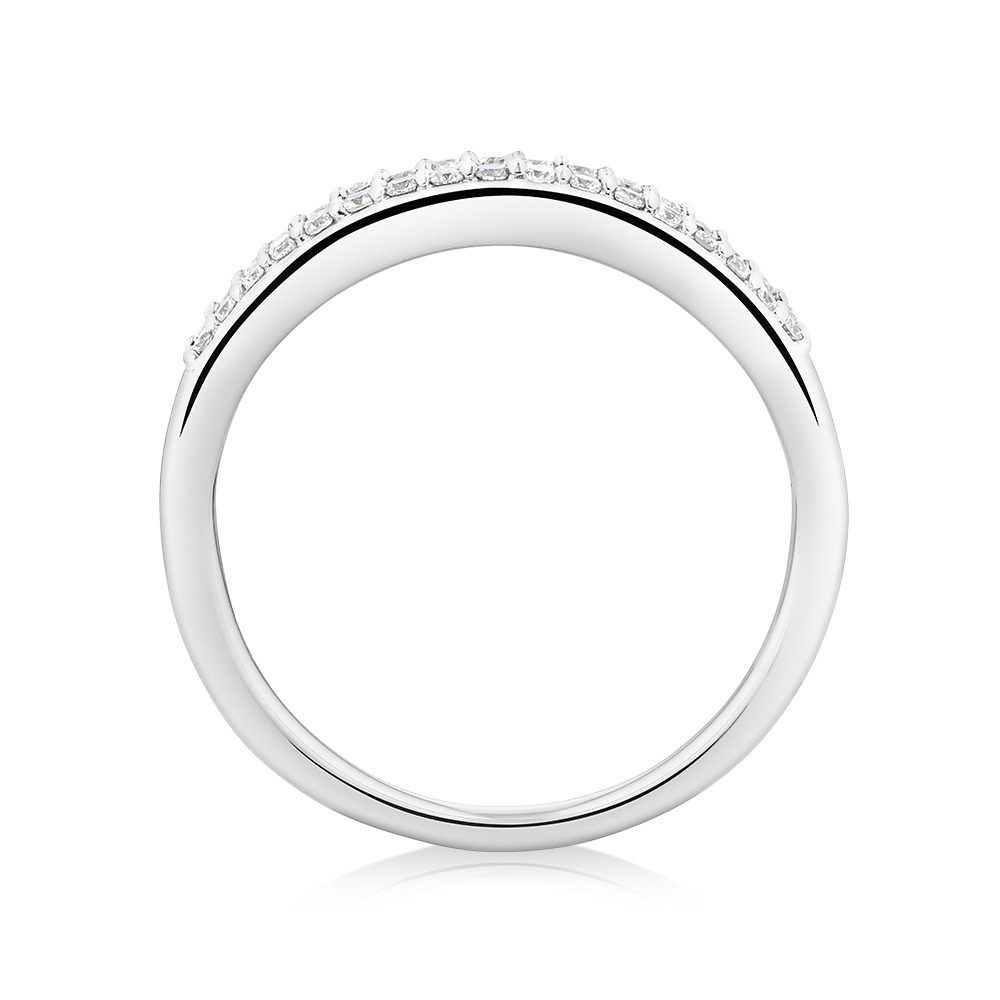 Ring with Ruby & 0.29 Carat TW of Diamonds in 10kt White Gold