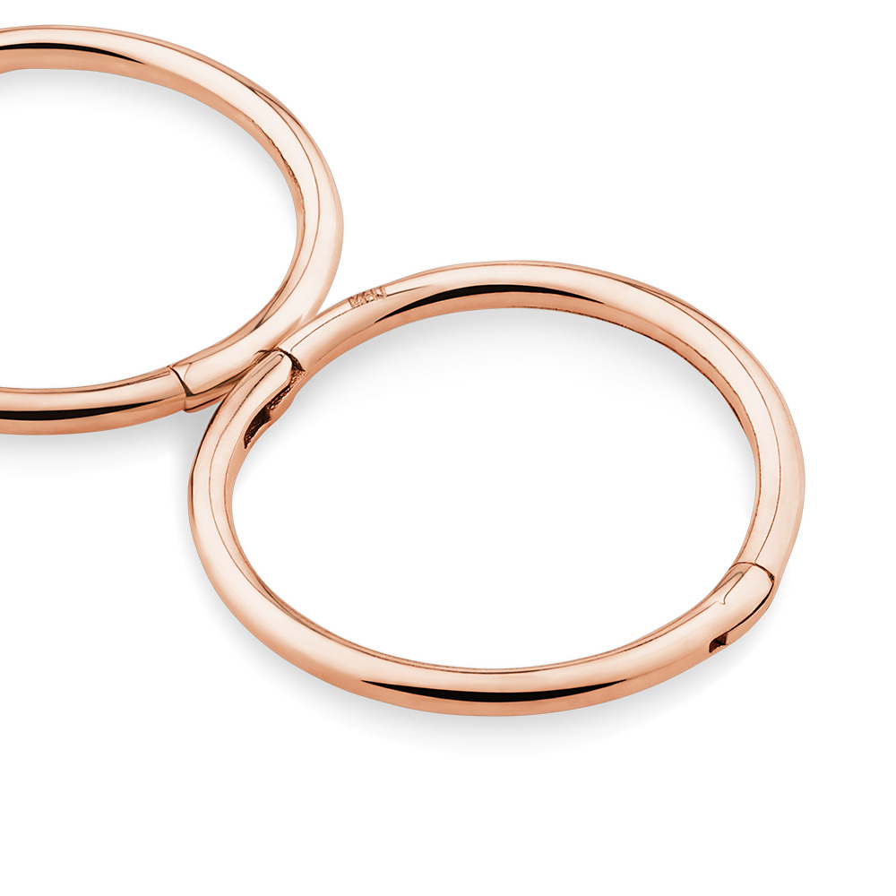 12mm Sleepers 10kt Rose Gold
