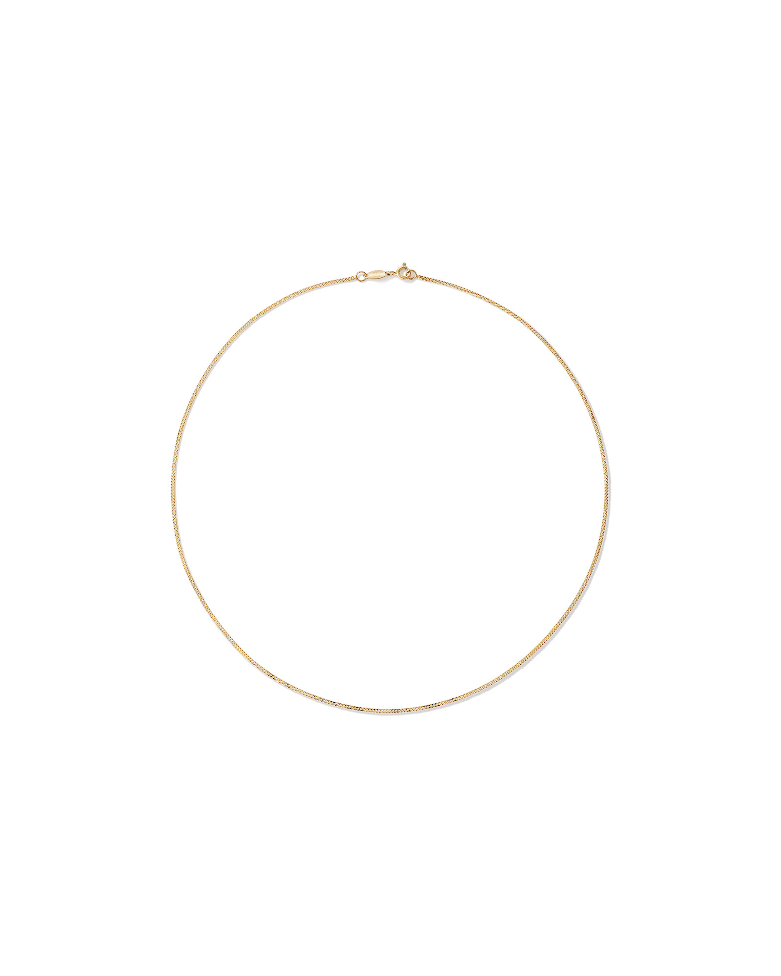 Chaîne solide à maillons gourmette diamantés de 45 cm (17 po), largeur de 1,44 mm, en or jaune 10 ct