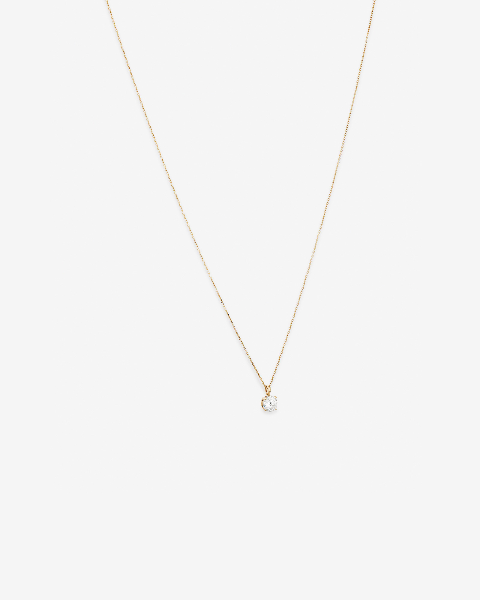 1.00 Carat TW Diamond Solitaire Pendant in 18kt Yellow Gold