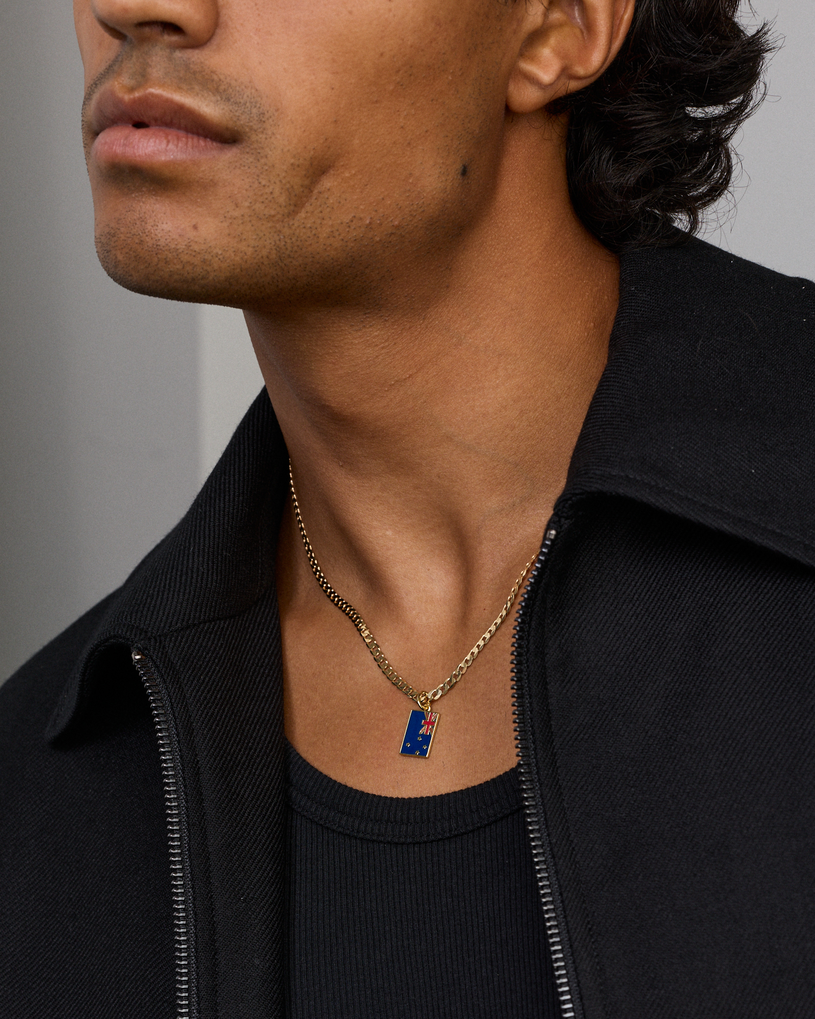 New Zealand Flag Pendant in 18Kt Vermeil