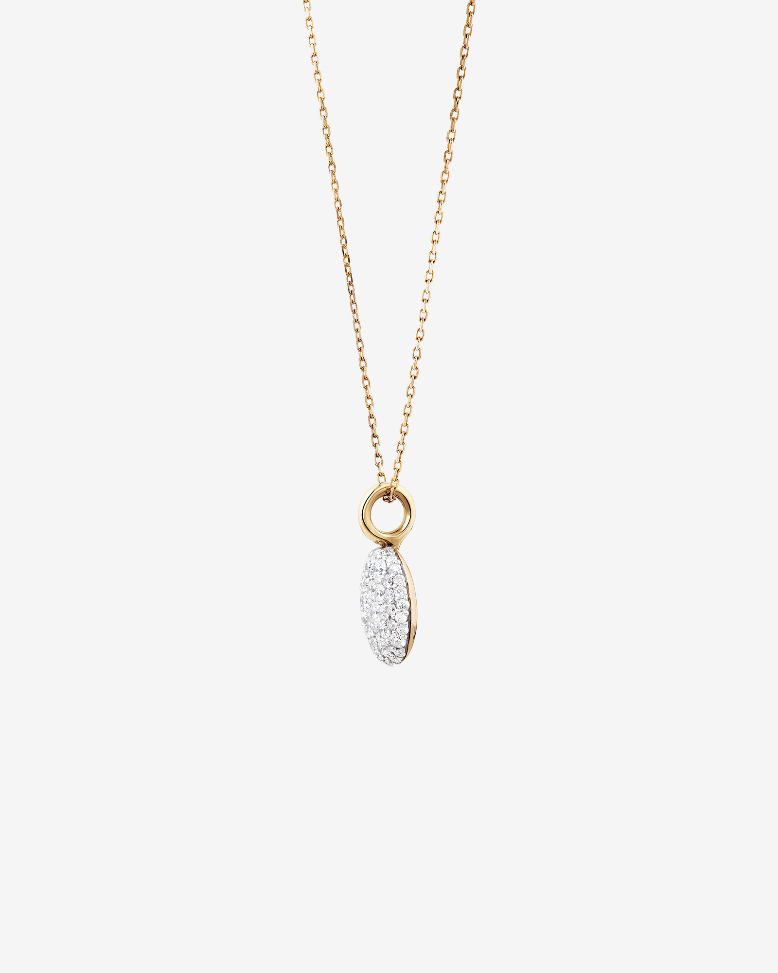 Stardust Pendant with .55TW of Diamonds in 10kt Yellow Gold and Rhodium