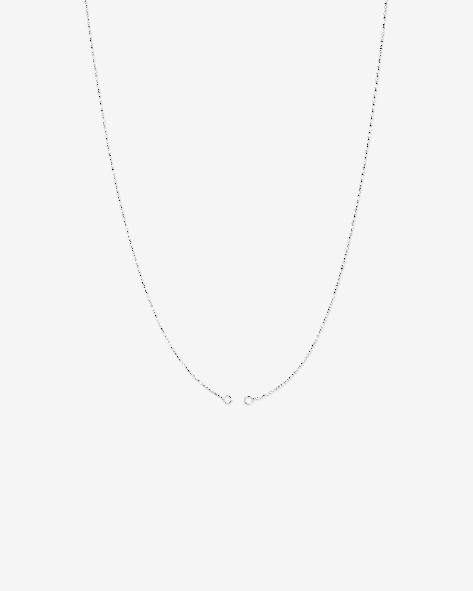 50cm (20") Micro Ball Open Chain in Sterling Silver