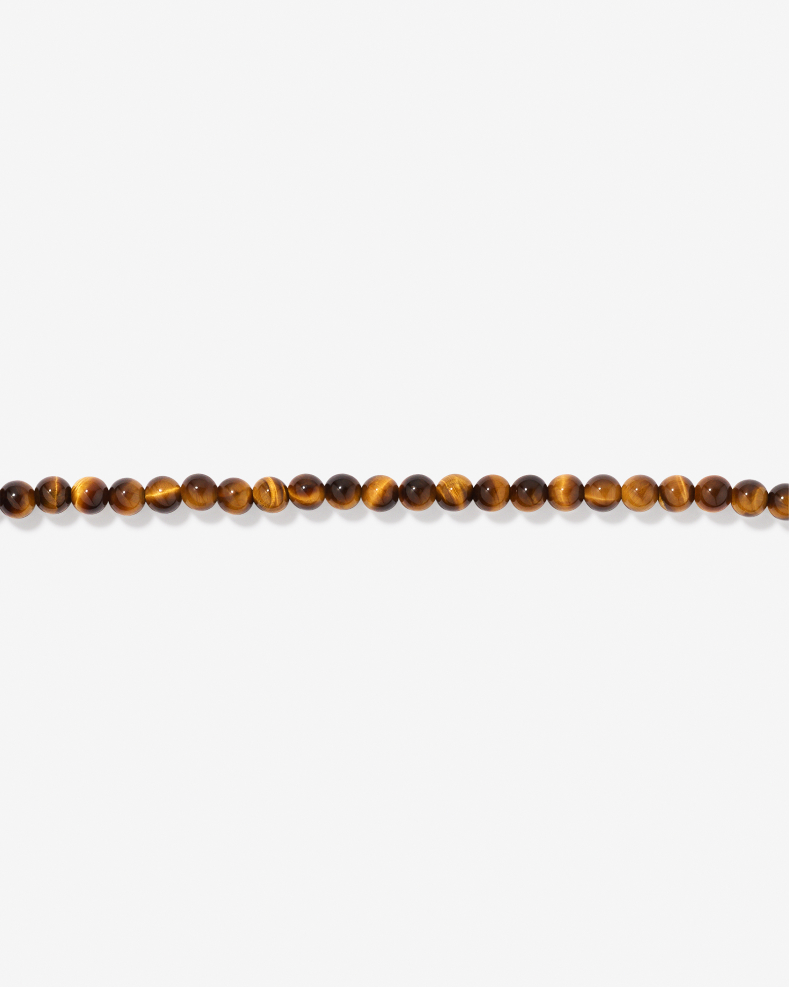 21cm Tiger's Eye Bead Bracelet in Sterling Silver