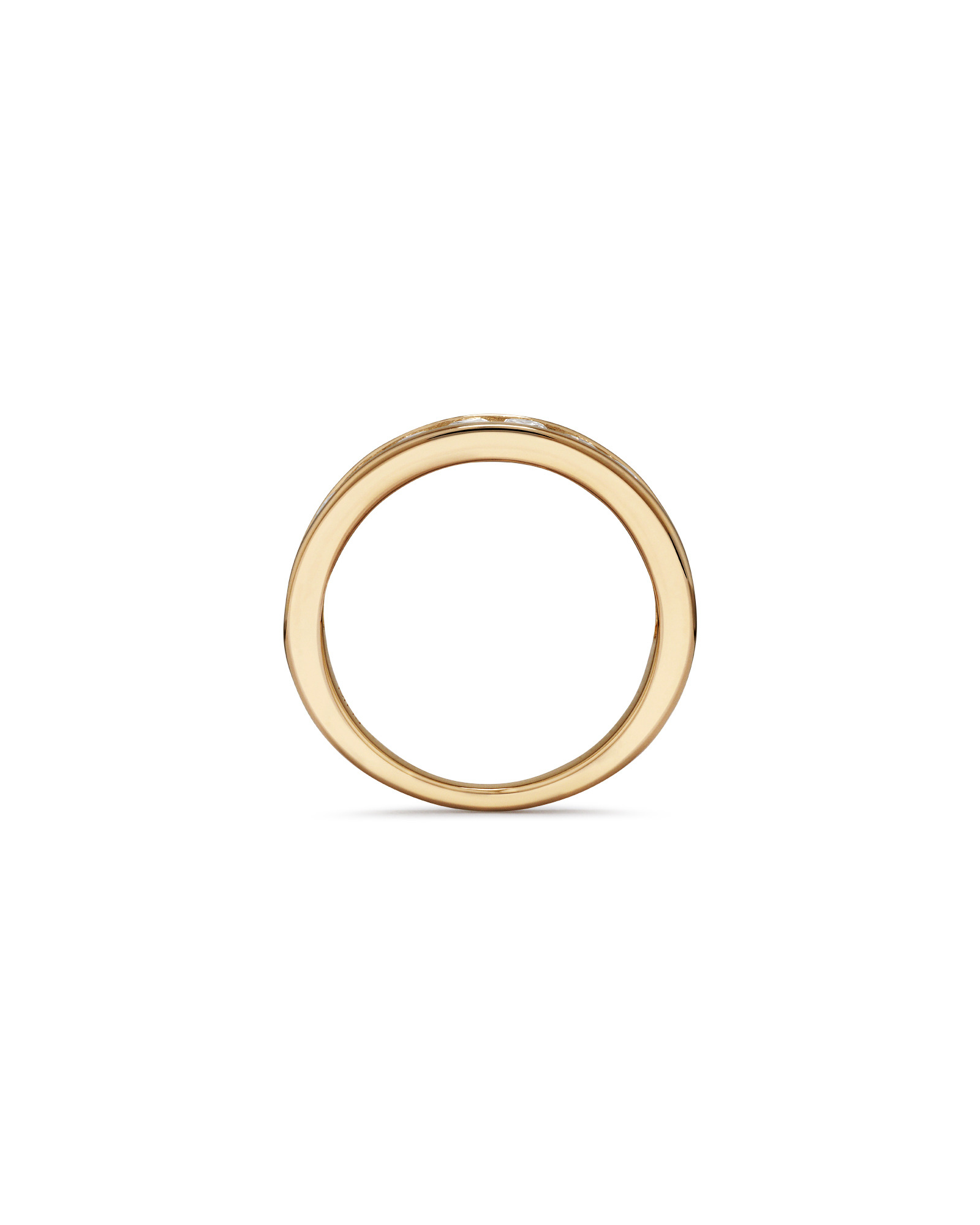 1.00 Carat TW Channel Set Round Brilliant Laboratory-Grown Diamond Wedding Ring 14kt Yellow Gold
