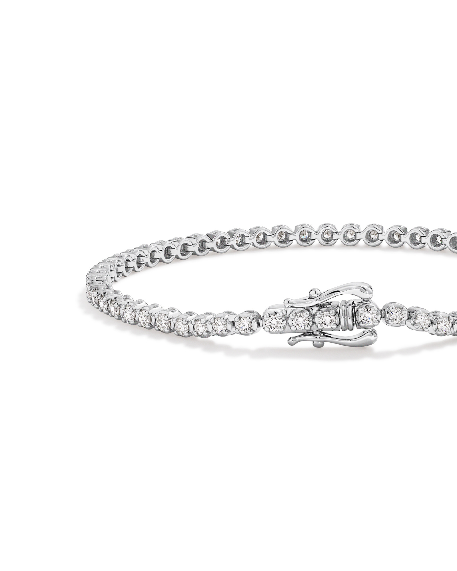 Bracelet de tennis en diamant cultivé en laboratoire 2,00 carats TW en argent sterling