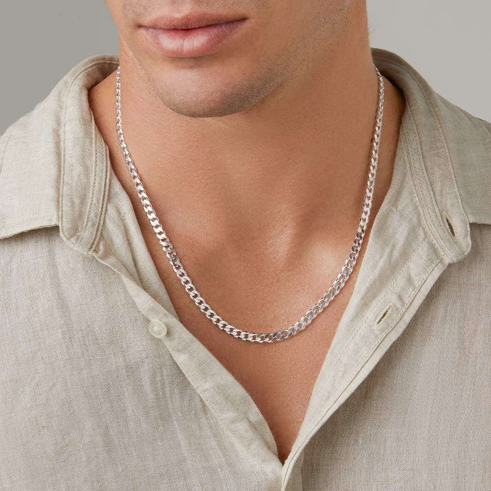 55cm (22") Curb Chain in Sterling Silver