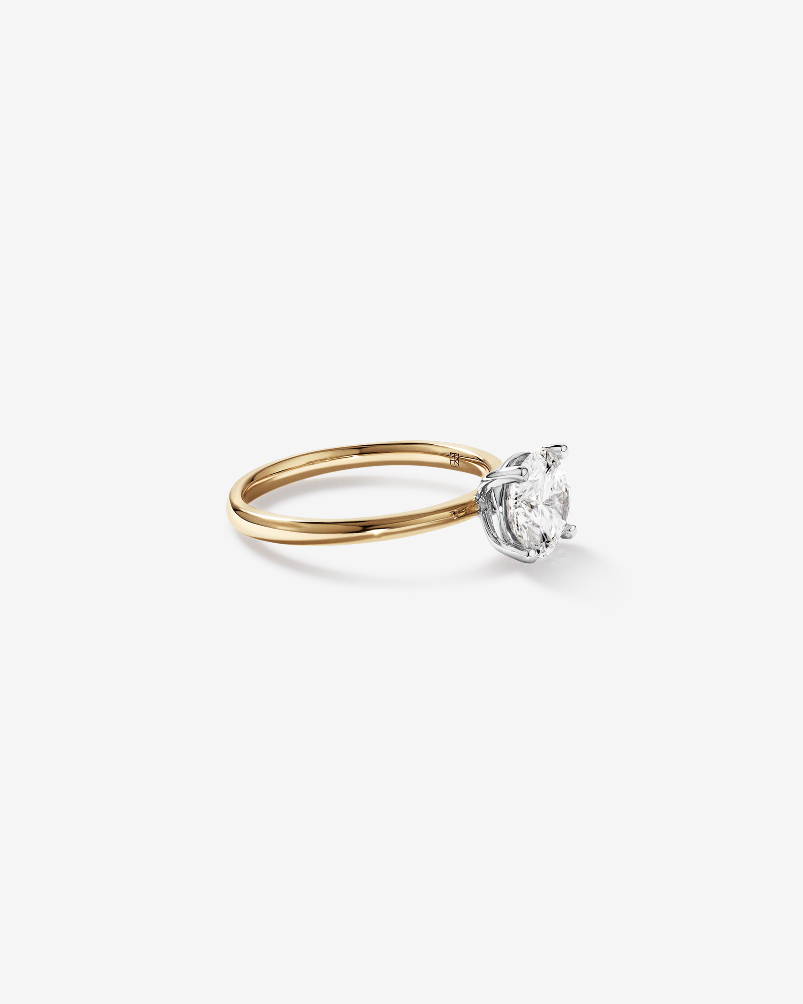 1.50 Carat TW Round Brilliant Signature 101 Solitaire Diamond Ring in 14kt Yellow & White Gold