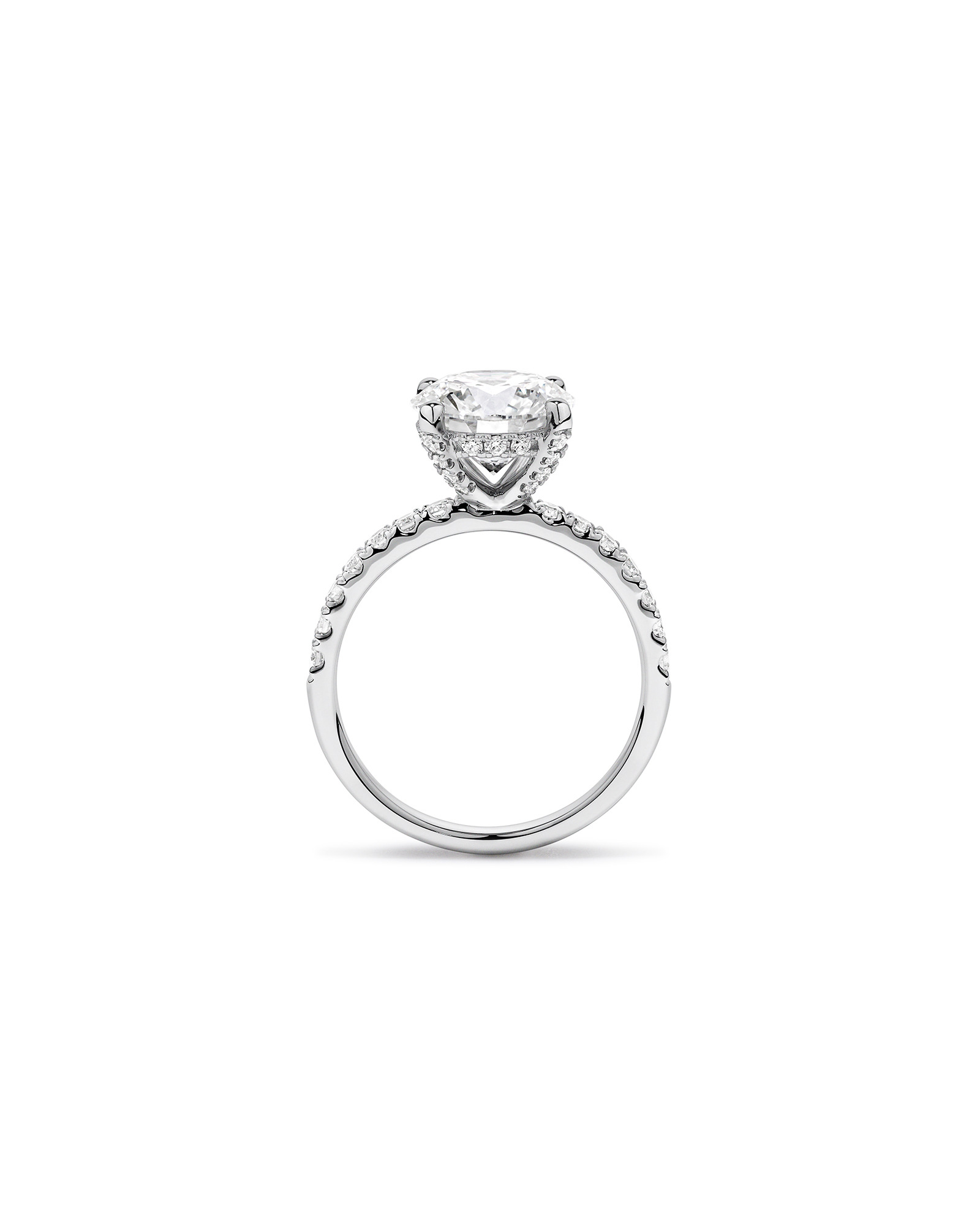 3.50 Carat TW Round Brilliant Laboratory-Grown Diamond Engagement Ring 18kt White Gold