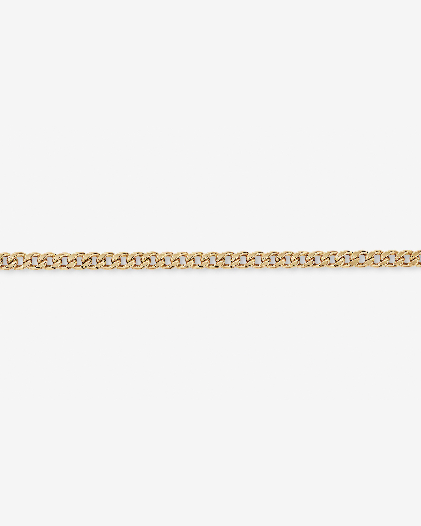 17cm (22") 5.5mm Width Semi Solid Diamond Cut Curb Bracelet in 10kt Yellow Gold