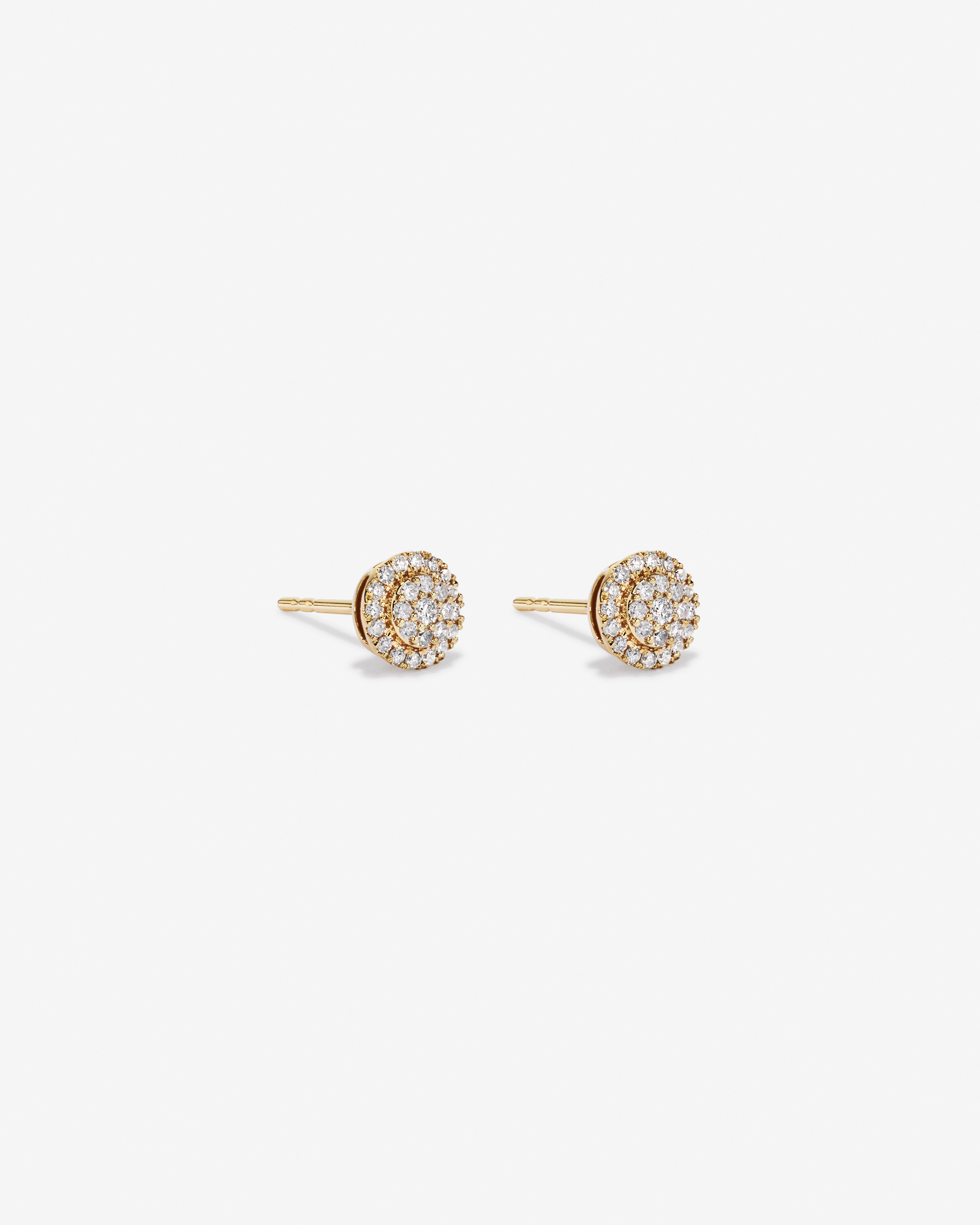 0.25 Carat TW Diamond Round Cluster Stud Earrings in 10kt Yellow Gold