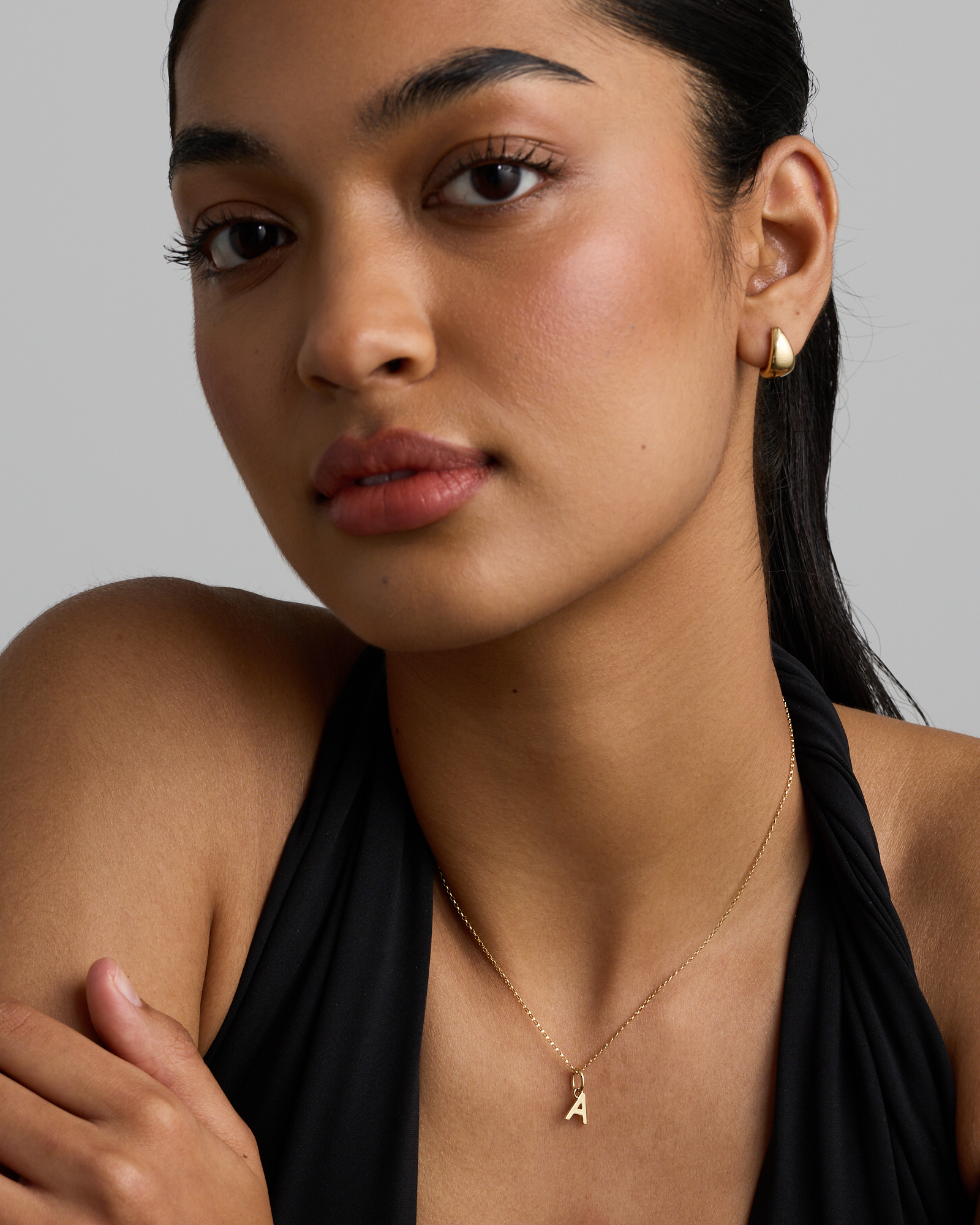 Letter A Initial Pendant in 10kt Yellow Gold