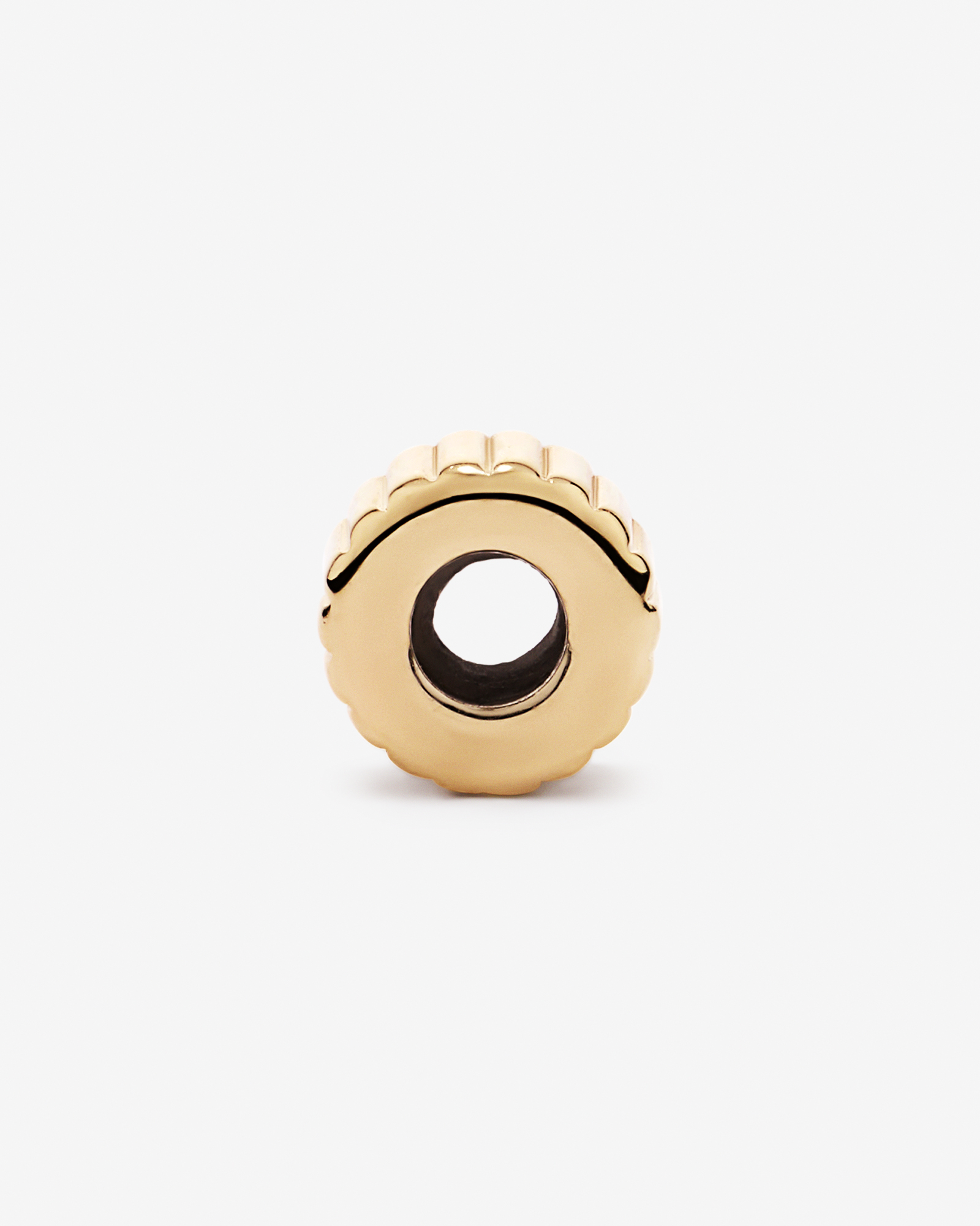 Ribbed Pendant Spacer in 18kt Gold Vermeil