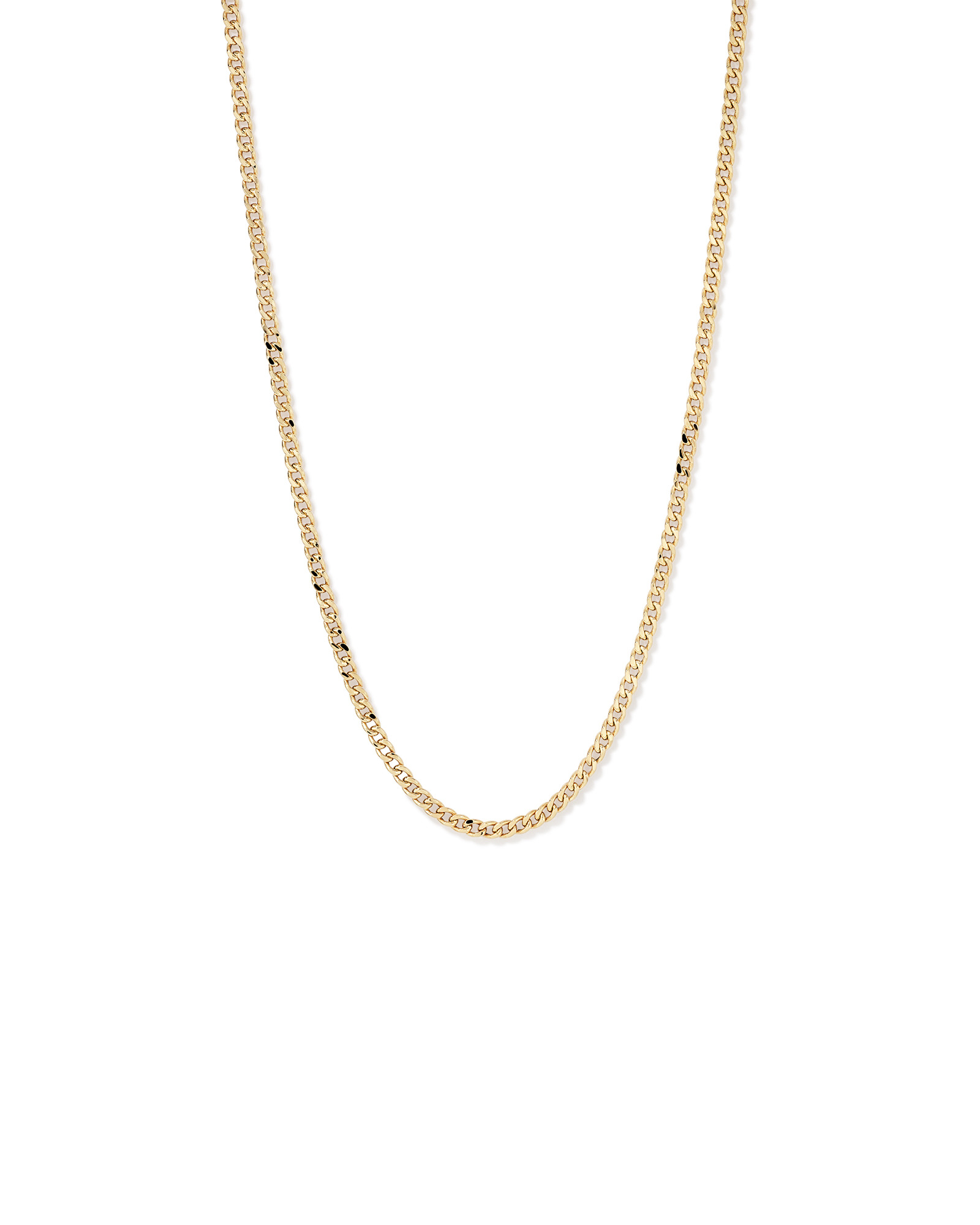 45cm (22") 5.5mm Width Semi Solid Diamond Cut Curb Chain in 10kt Gold