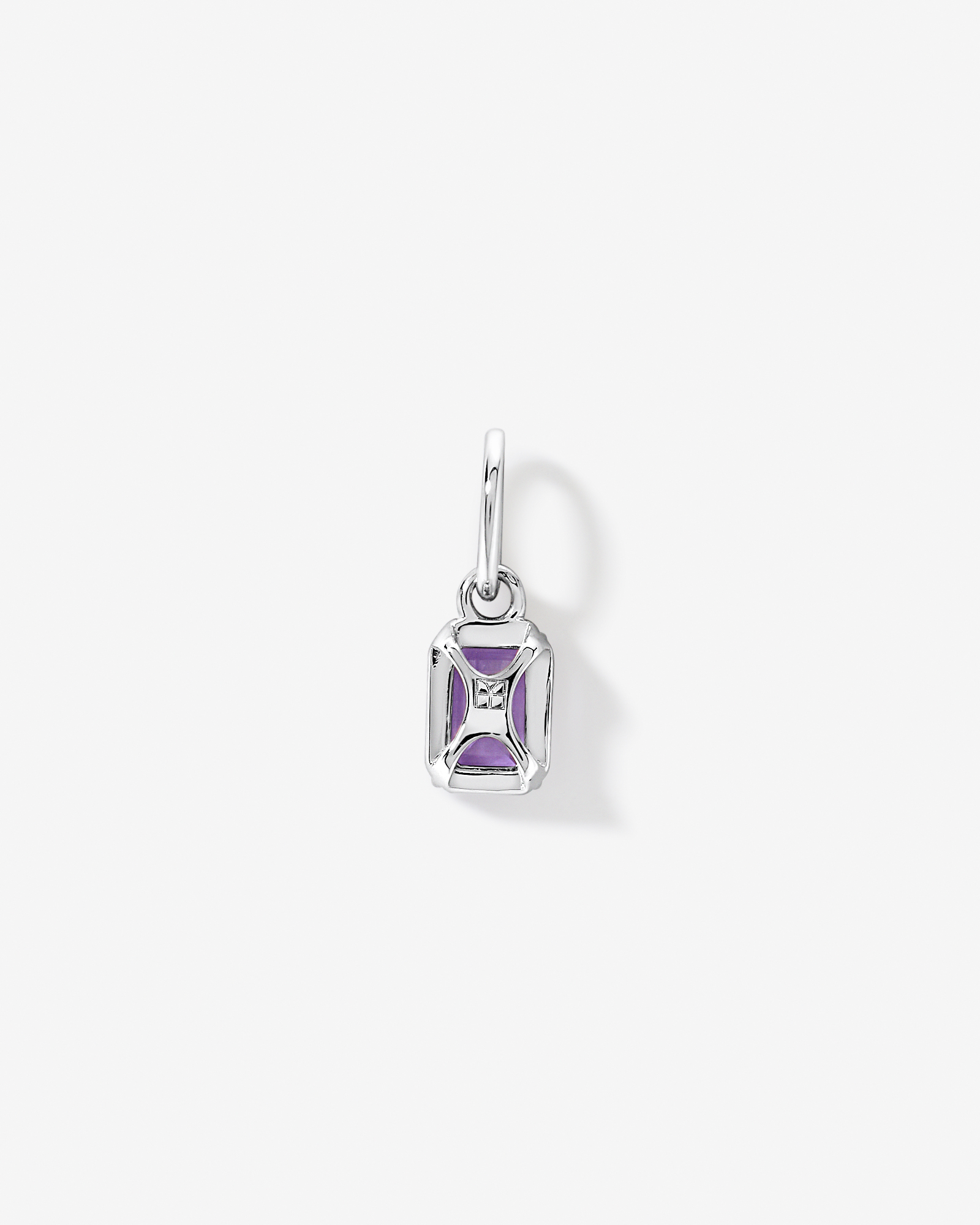 Emerald-Cut Amethyst Pendant in Sterling Silver