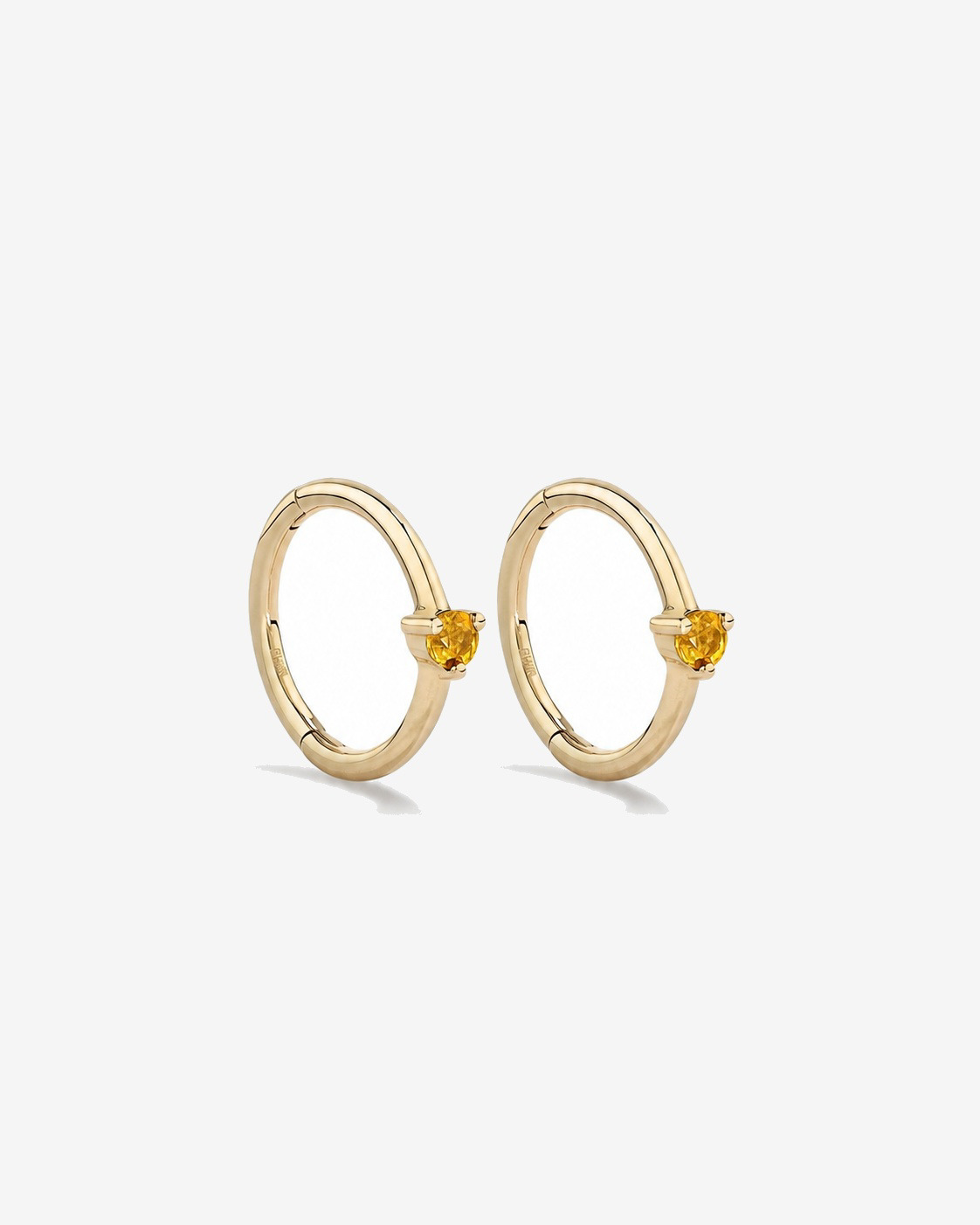 10mm Citrine Accent Sleepers in 10kt Yellow Gold