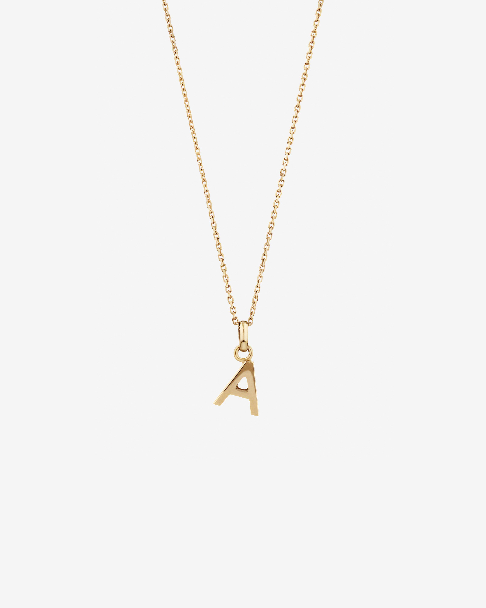 Pendentif « A » en or jaune 10 K